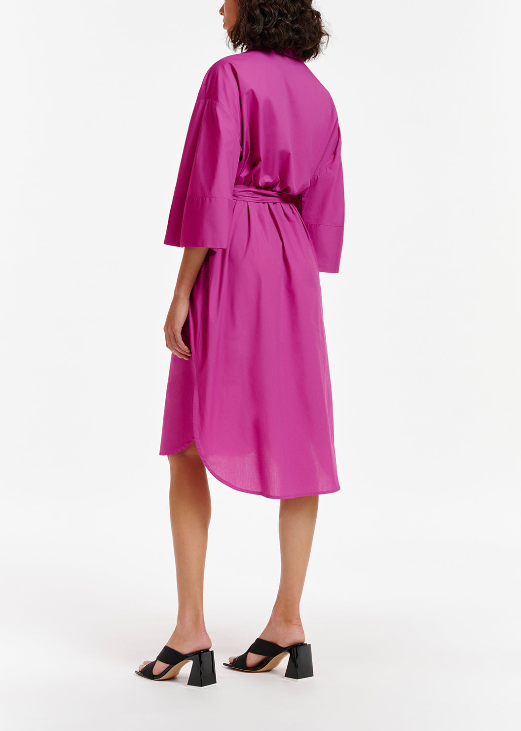 Purple cotton-poplin shirt dress RE—SSENTIEL | Essentiel second hand