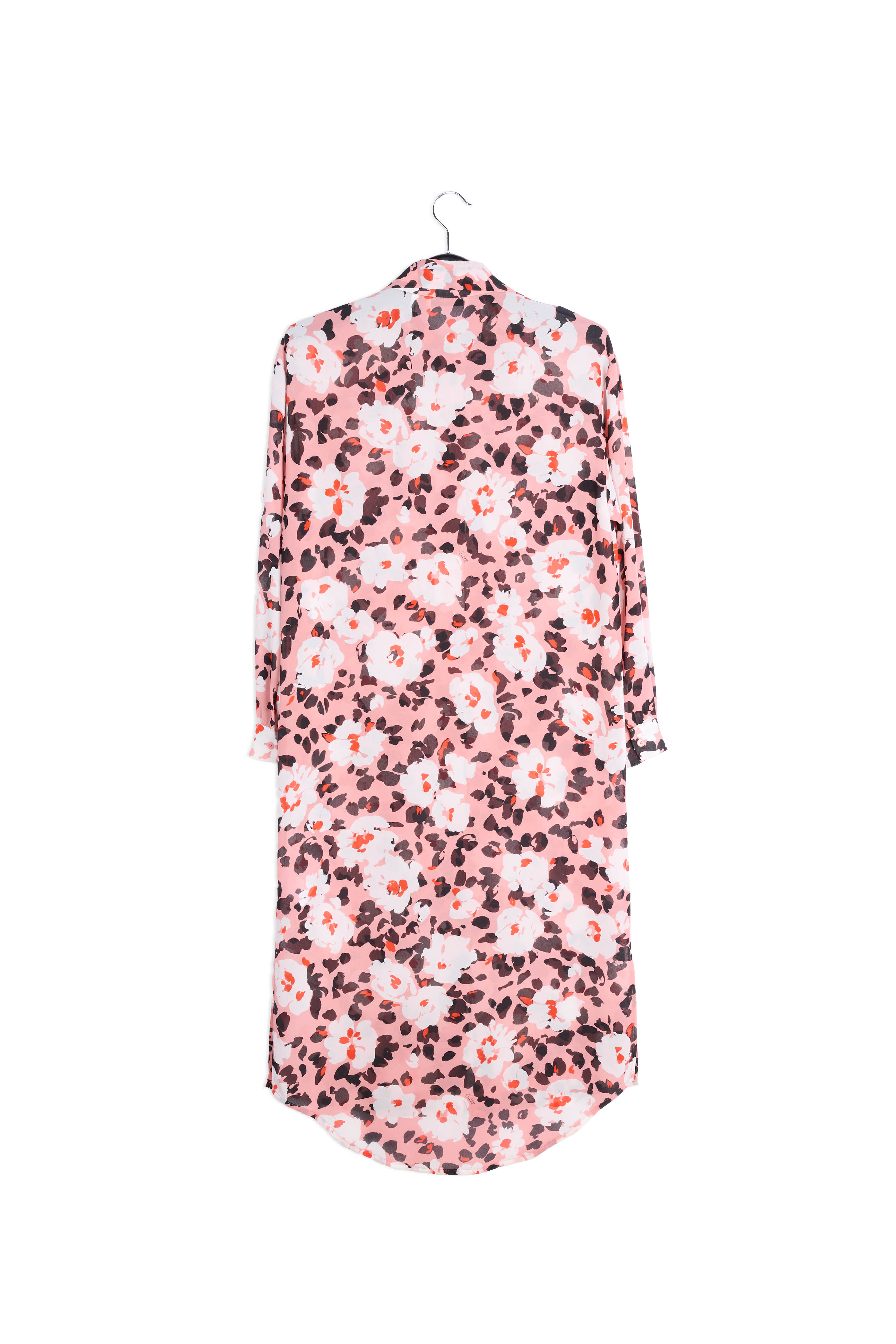 Robe chemise rose à imprimé floral RE—SSENTIEL | Essentiel second hand