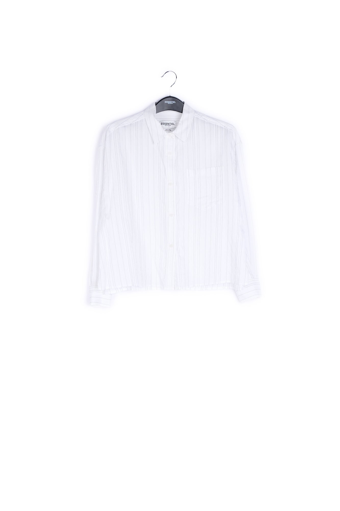 Off-white striped oversized shirt RE—SSENTIEL | Essentiel second hand