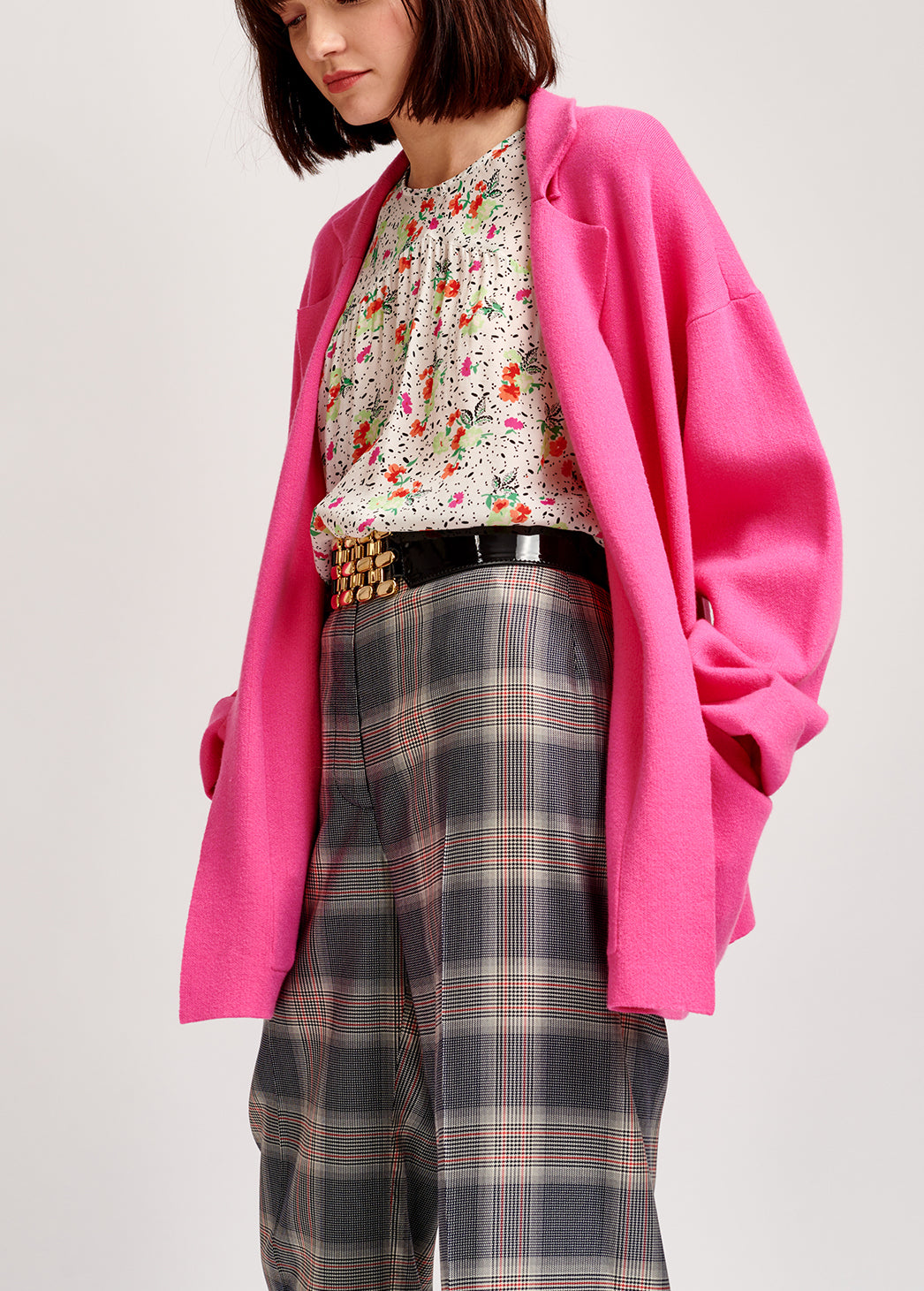 Off-white floral-print top RE—SSENTIEL | Essentiel second hand