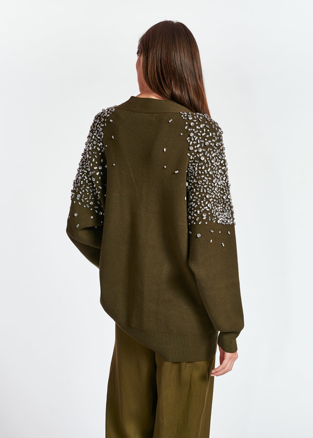Cardigan blanc cassé avec strass RE—SSENTIEL | Essentiel second hand