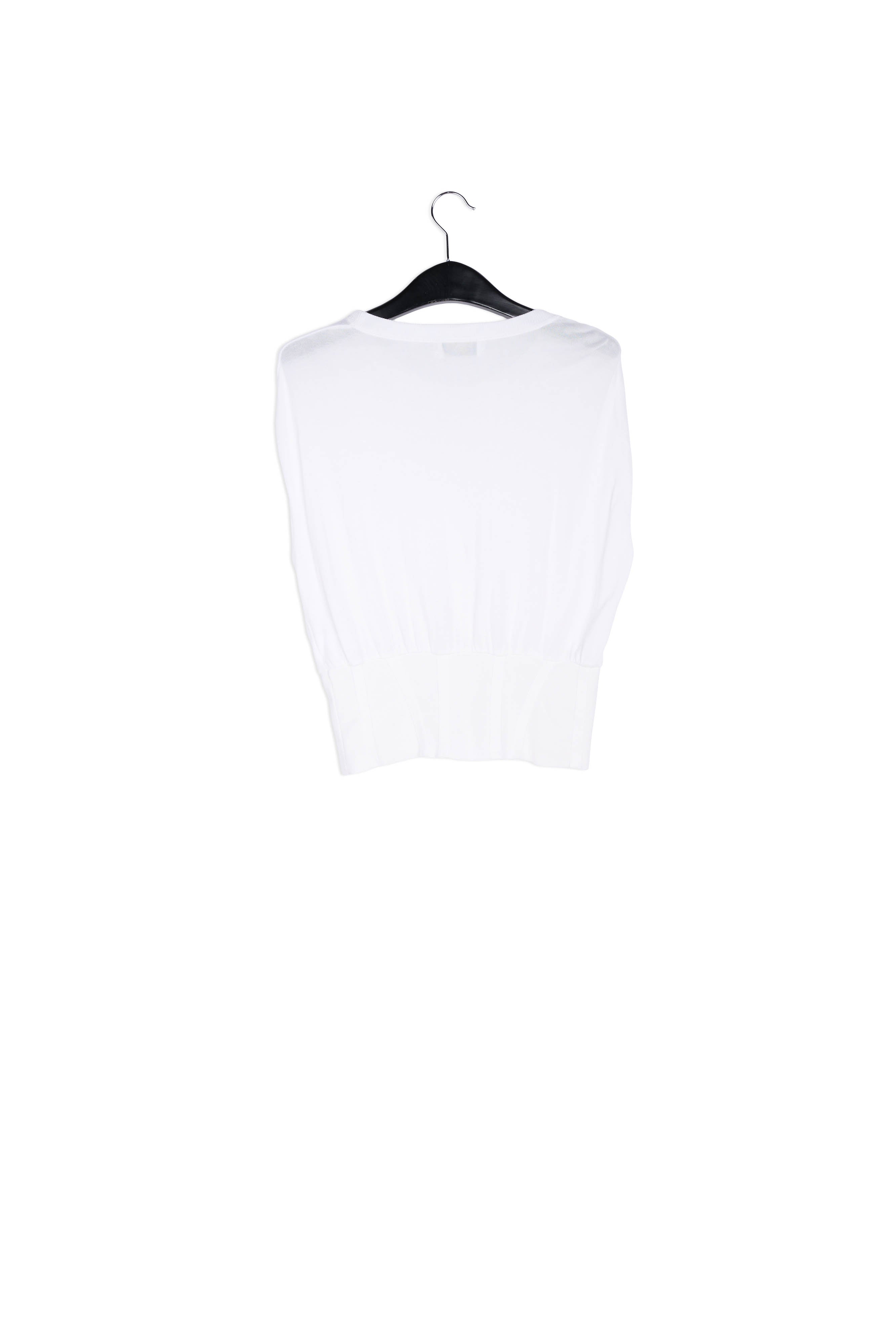 Gebroken witte mouwloze top met aansluitende taille RE—SSENTIEL | Essentiel second hand