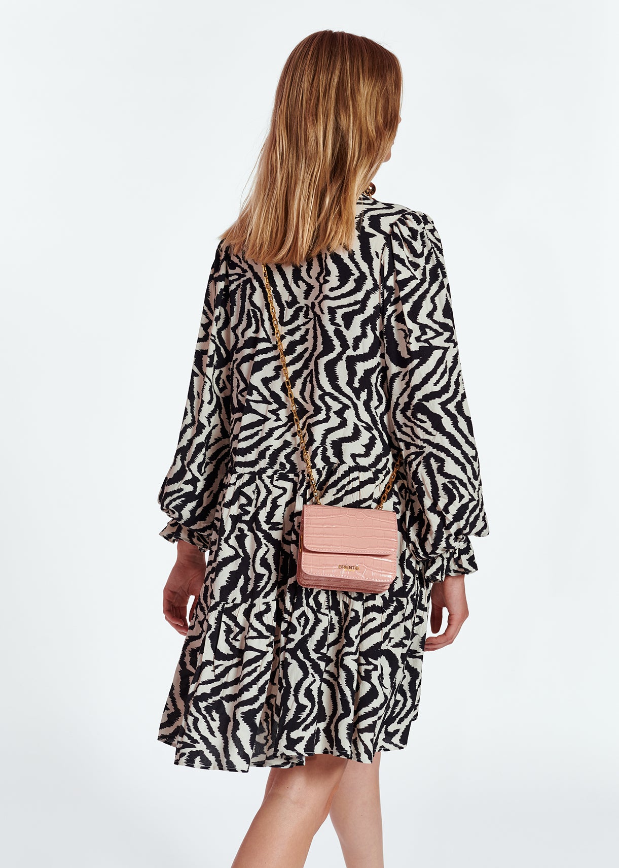 Mini robe trapèze aux imprimés léopard et pois RE—SSENTIEL | Essentiel second hand