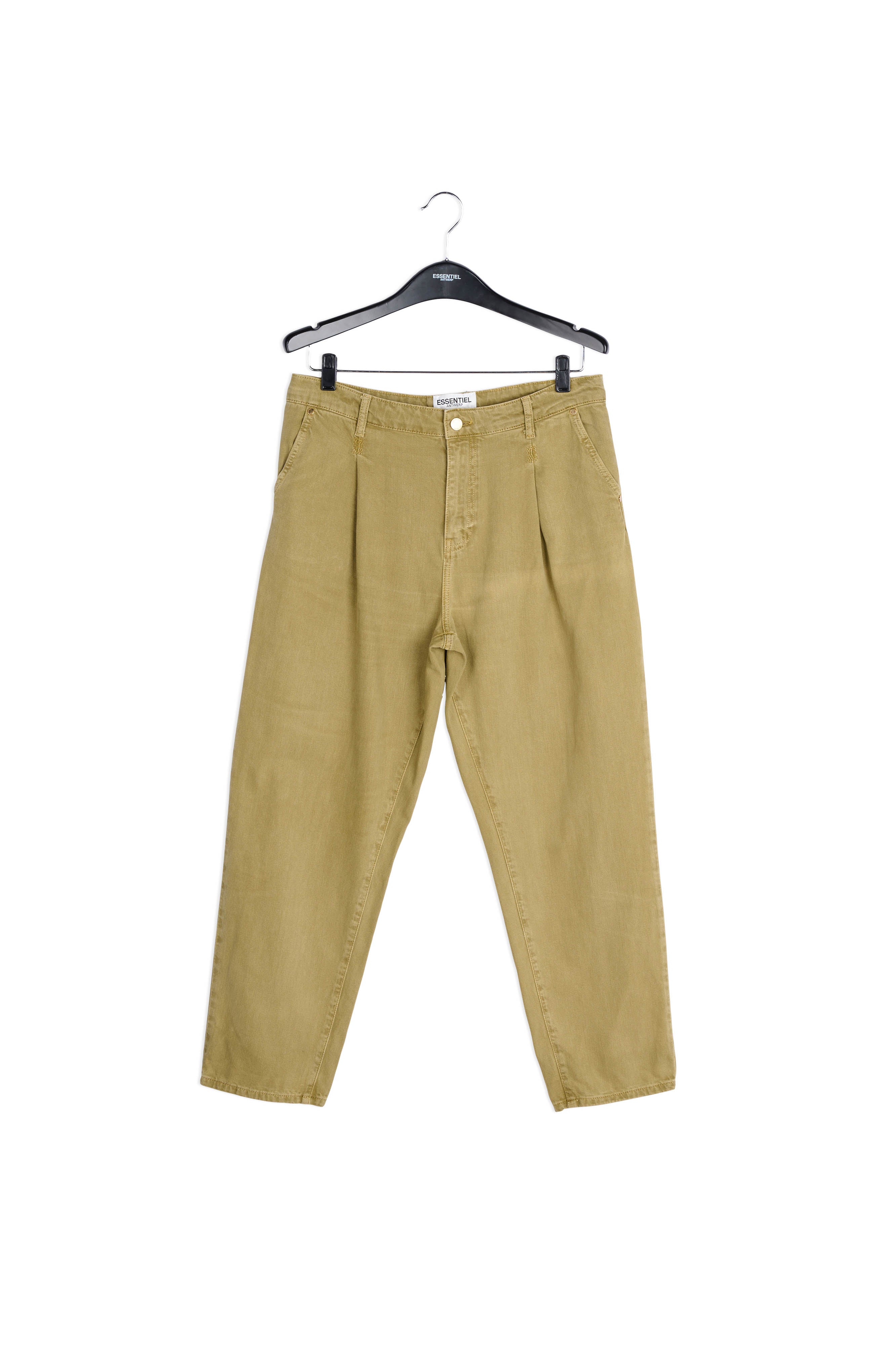 Army green high-rise jeans RE—SSENTIEL | Essentiel second hand