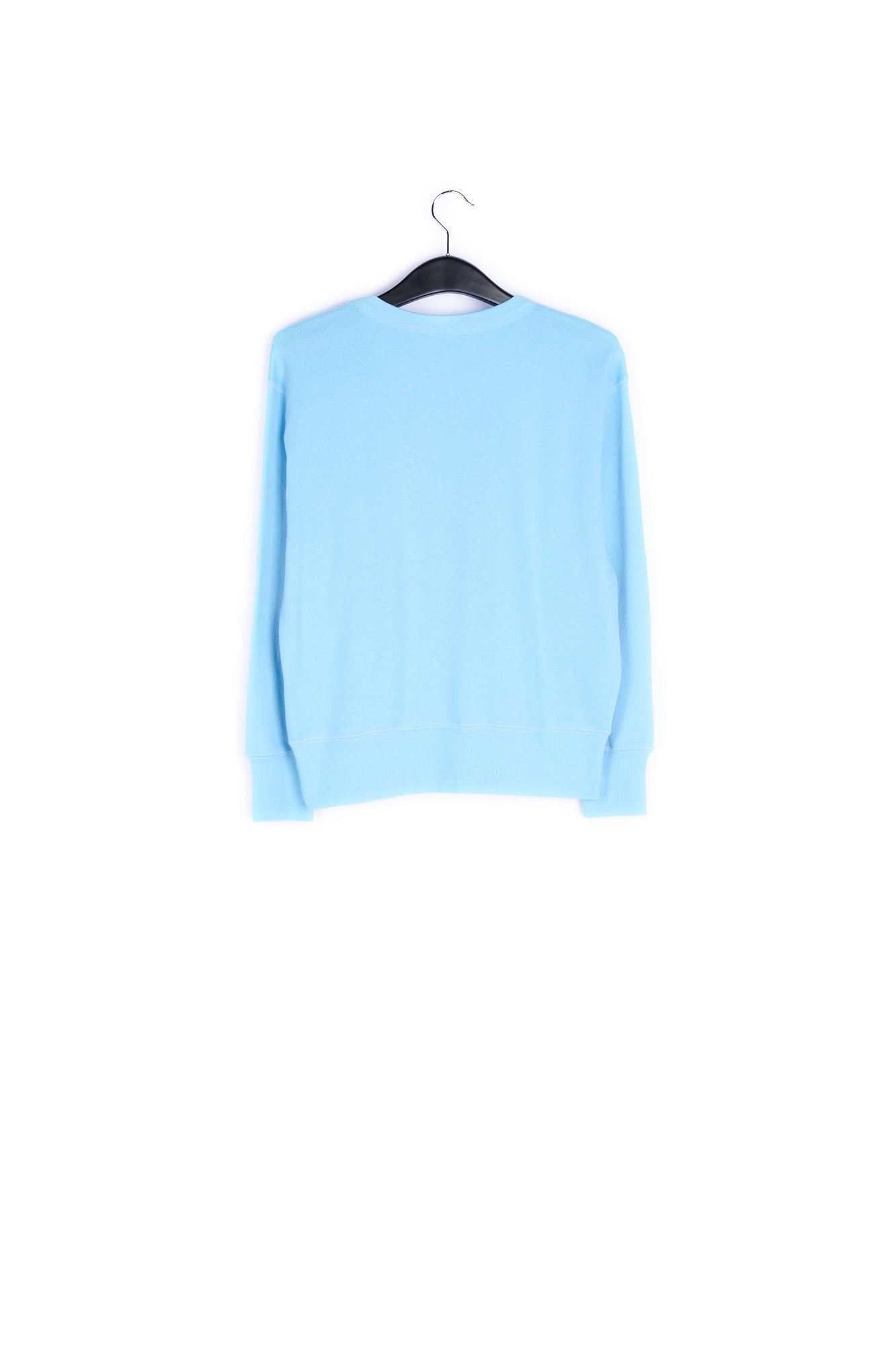 Blue cotton sweatshirt with pink break free print RE—SSENTIEL | Essentiel second hand