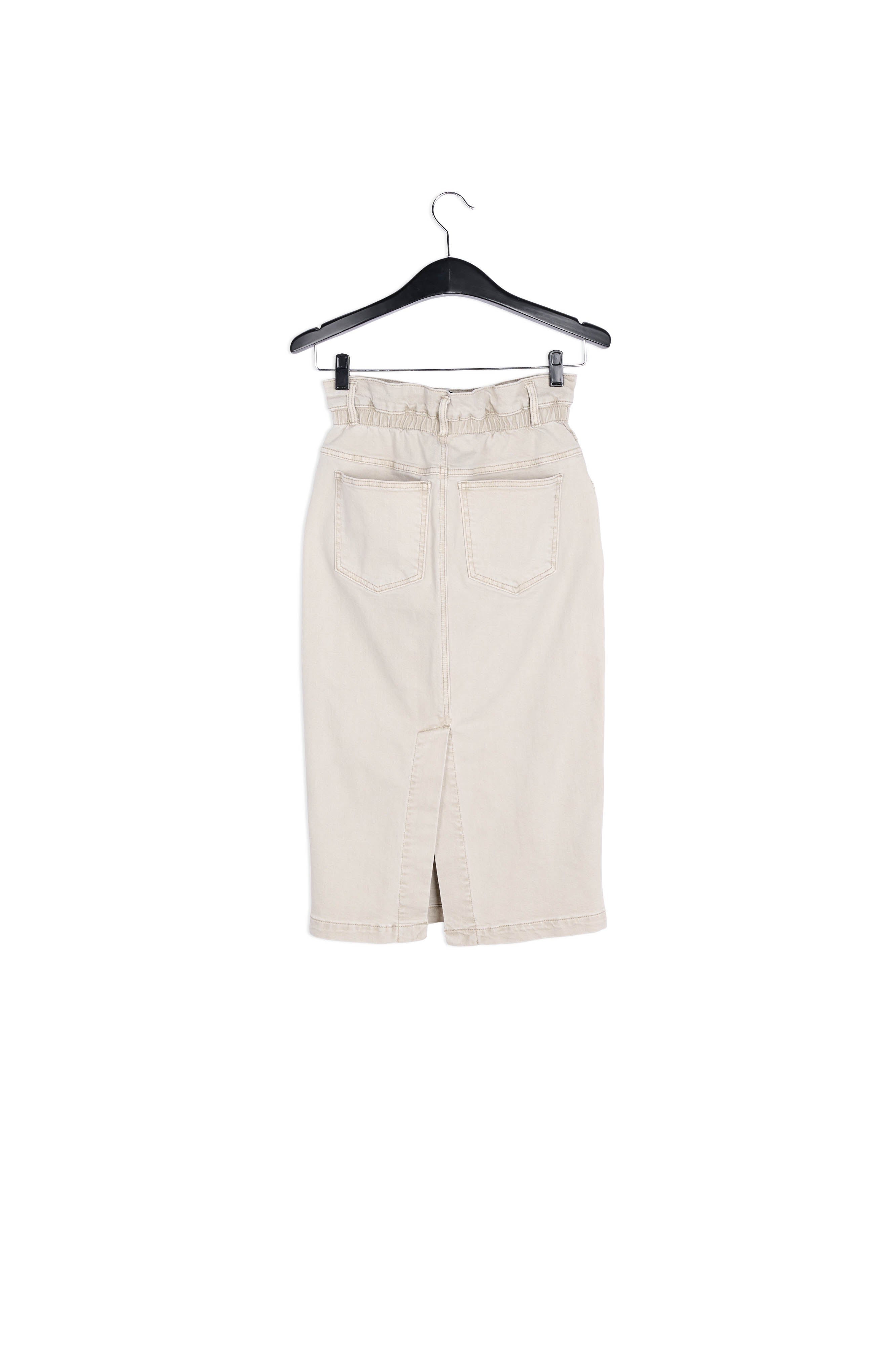 Beige kokerrok in jeansstof RE—SSENTIEL | Essentiel second hand
