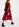 Robe maxi à imprimé abstrait noir, orange et pourpre Faume - seconde main