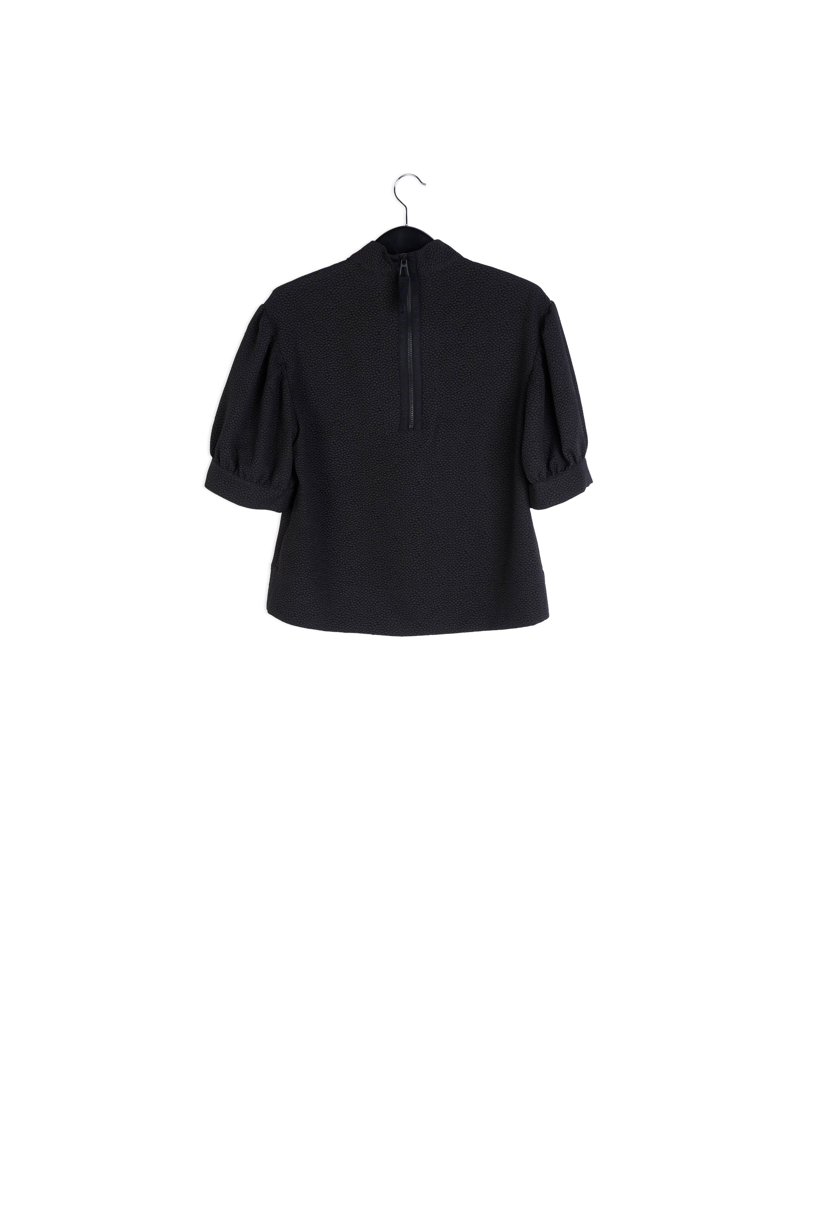 Black top with puffed sleeves RE—SSENTIEL | Essentiel second hand