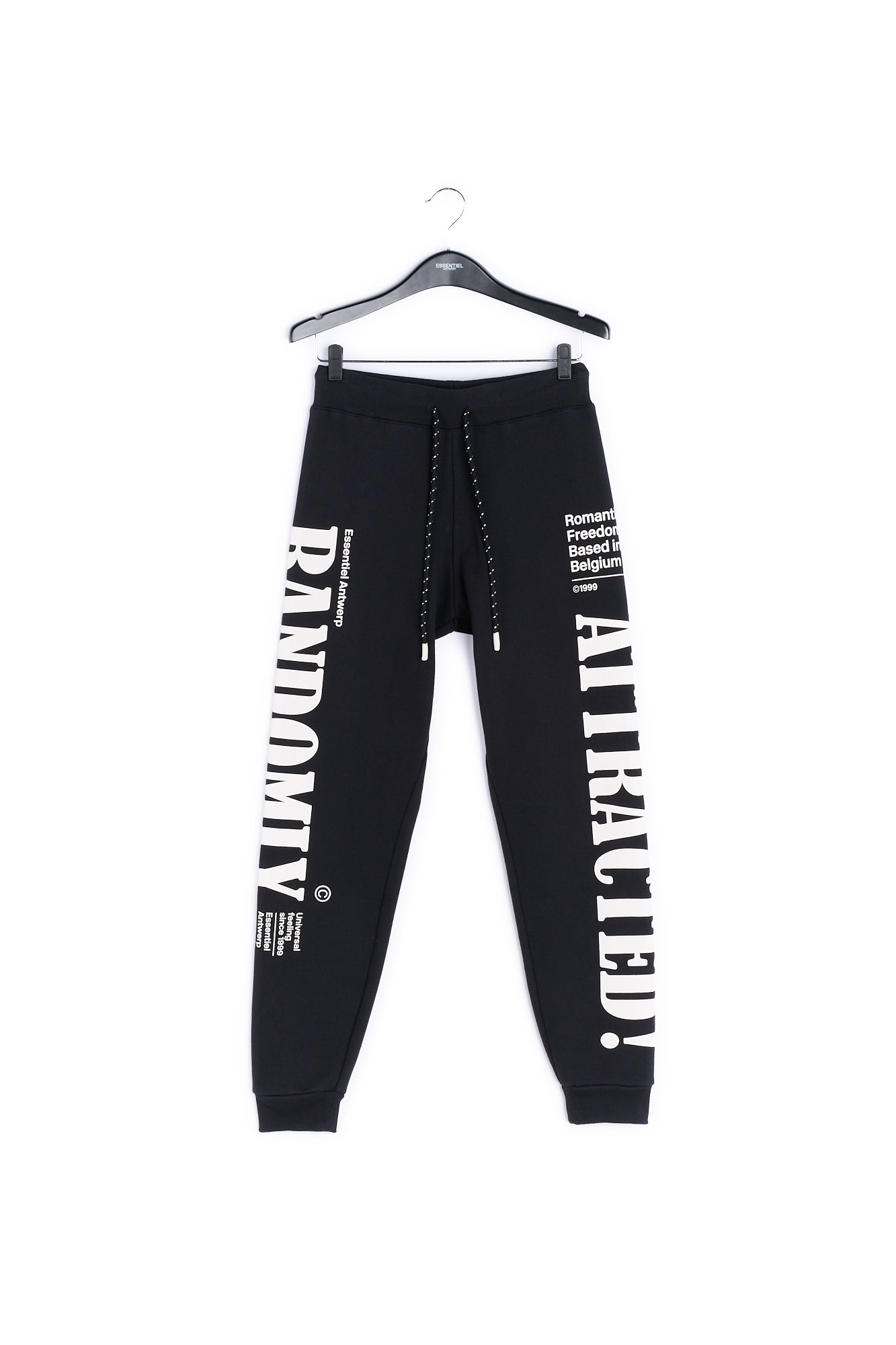 Black jersey track pants with print RE—SSENTIEL | Essentiel second hand