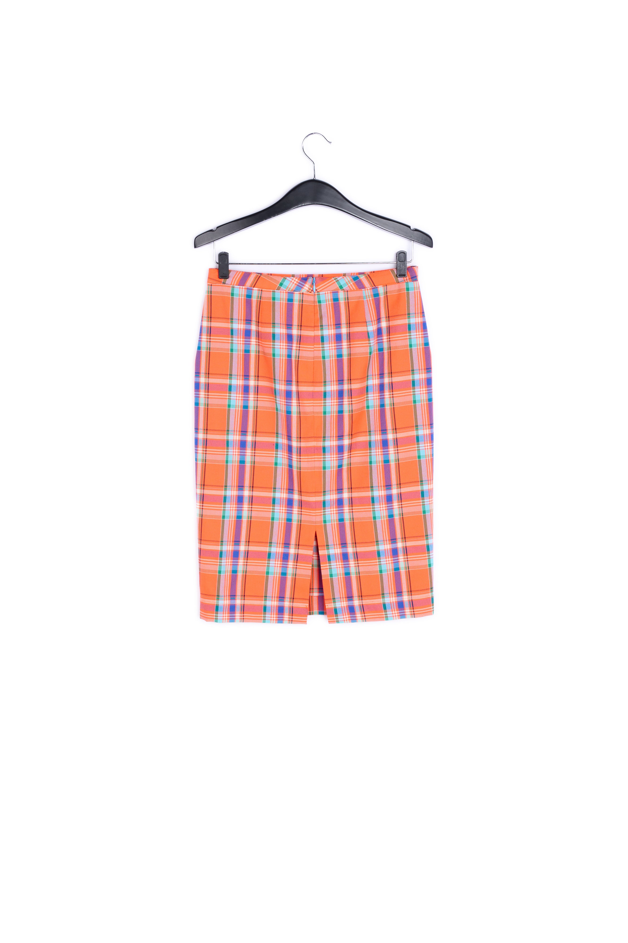 Orange plaid straight skirt RE—SSENTIEL | Essentiel second hand