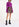 Purple slim-fit knit sweater with trumpet sleeves Faume - seconde main