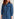 Dark blue perforated denim puffed sleeves mini dress Faume - seconde main