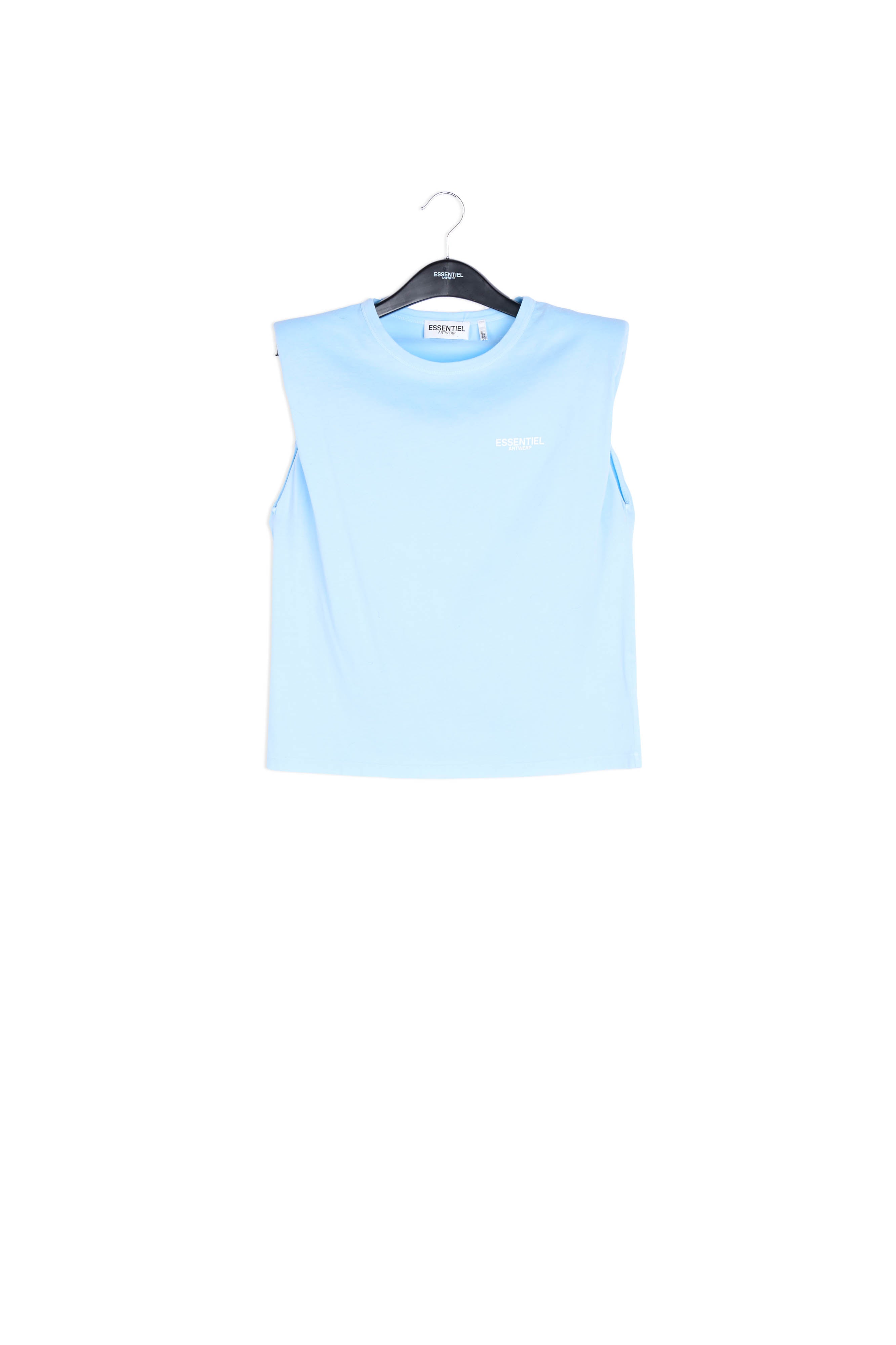 Light blue organic cotton tank top RE—SSENTIEL | Essentiel second hand