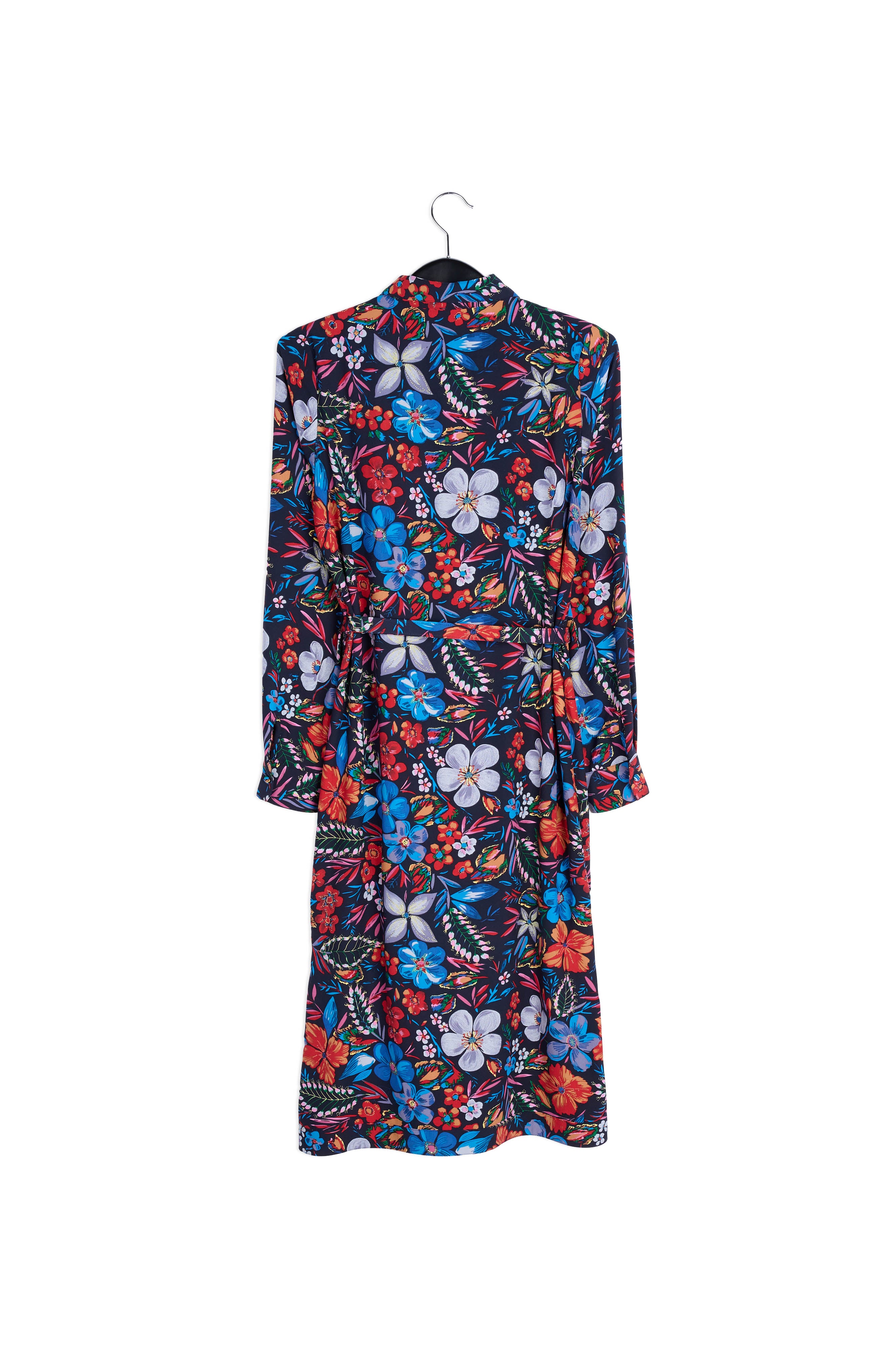 Dark blue floral shirt dress RE—SSENTIEL | Essentiel second hand