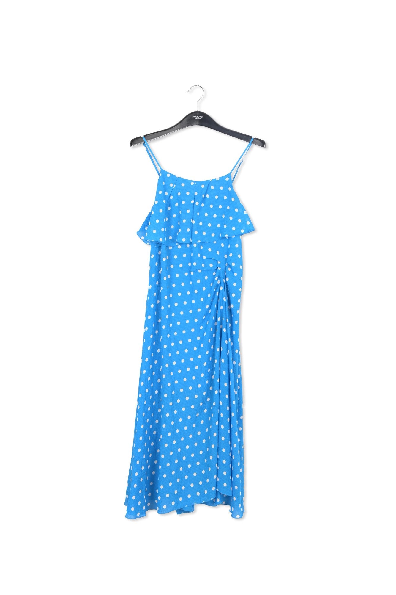 Blue and white polka-dot slip dress RE—SSENTIEL | Essentiel second hand