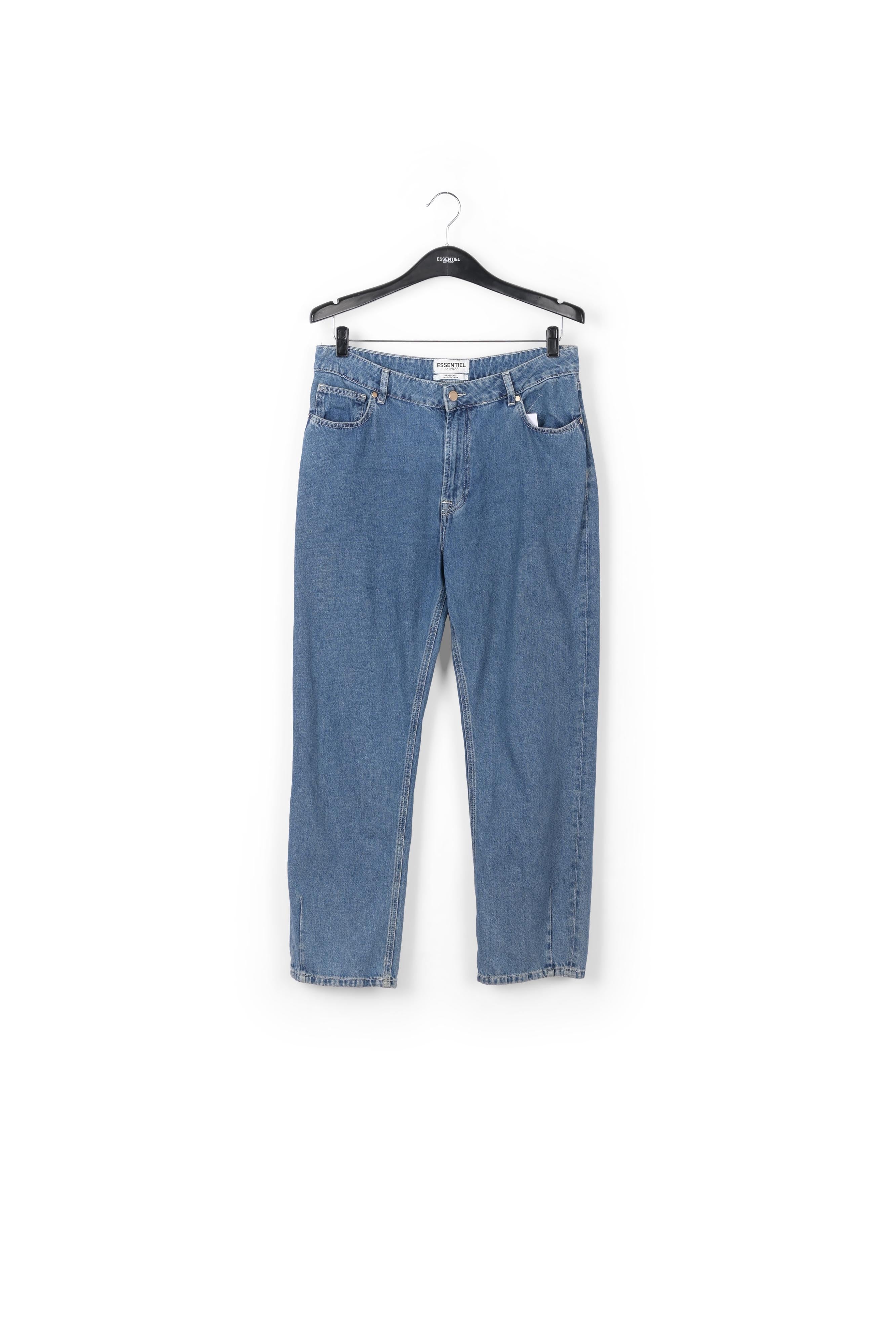 Cropped high-rise blue jeans RE—SSENTIEL | Essentiel second hand