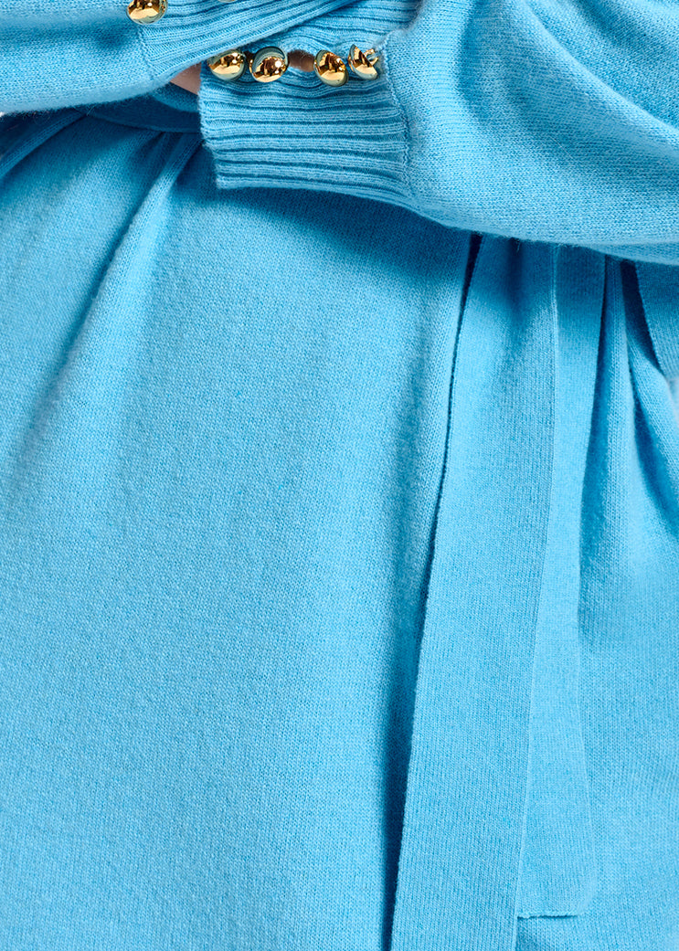 Blue turtleneck knit dress RE—SSENTIEL | Essentiel second hand