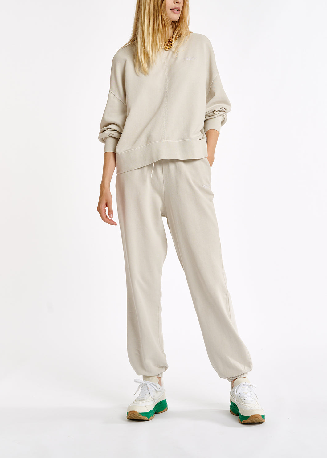 Off-white organic-cotton jersey sweatshirt RE—SSENTIEL | Essentiel second hand