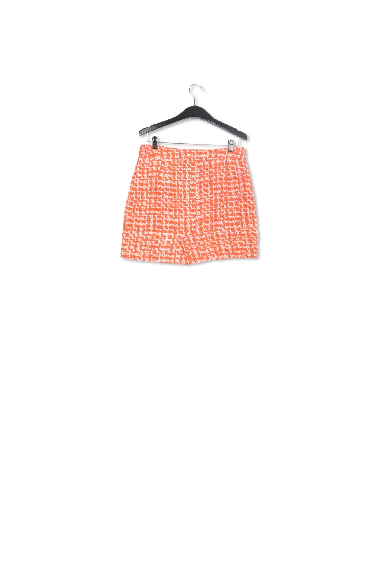 Orange and peach wool-blend tweed mini skirt RE—SSENTIEL | Essentiel second hand
