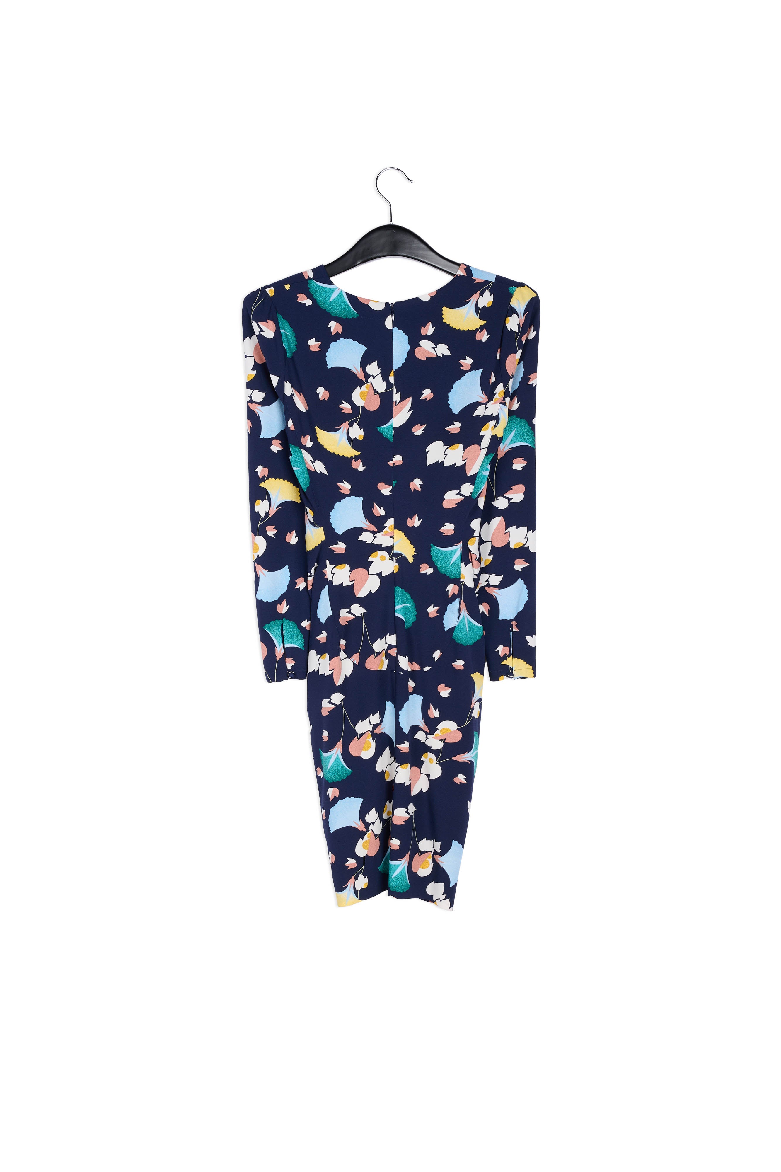 Zwarte mini-jurk met bloemenprint RE—SSENTIEL | Essentiel second hand