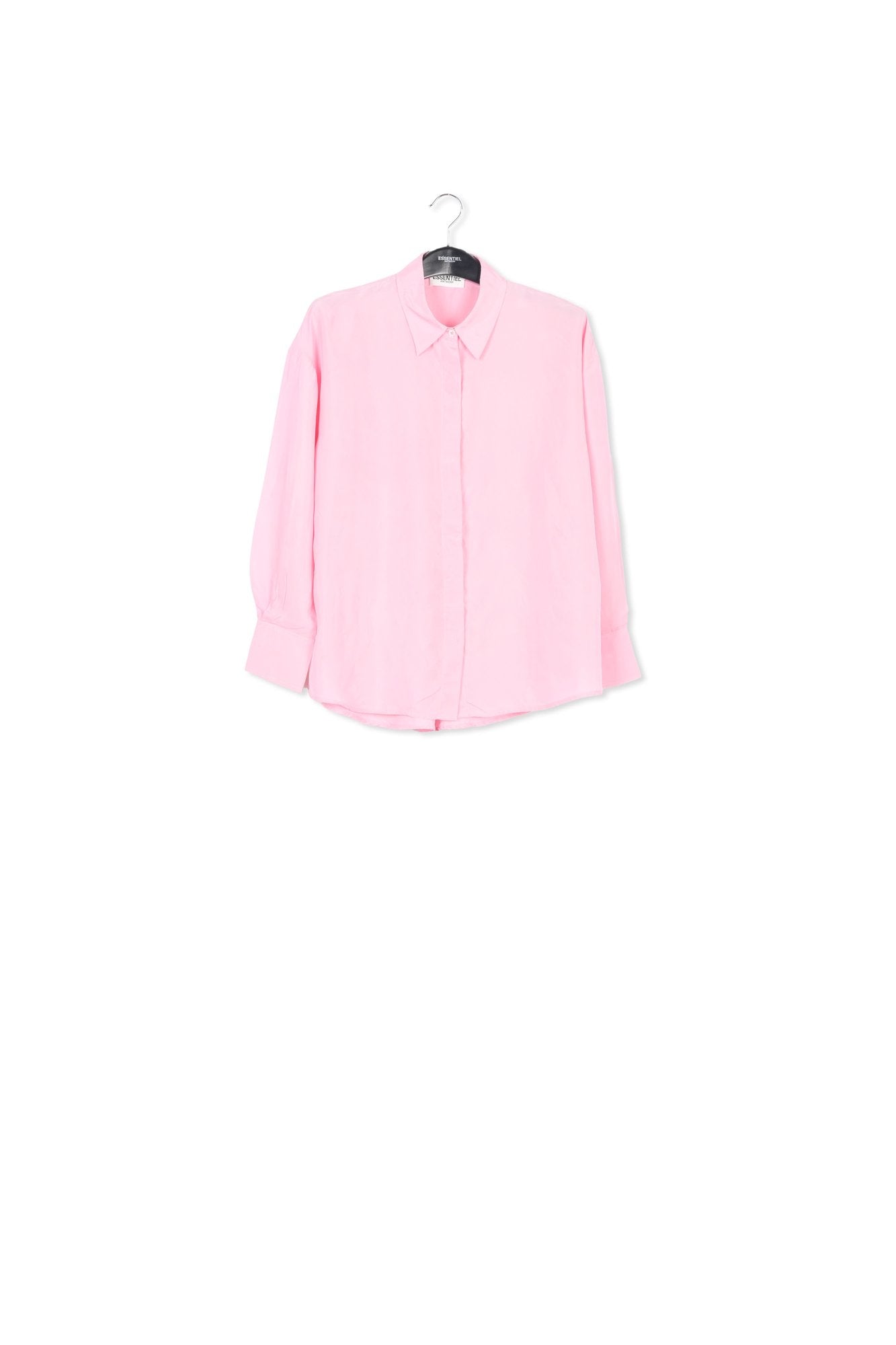 Light pink relaxed-fit silk shirt RE—SSENTIEL | Essentiel second hand