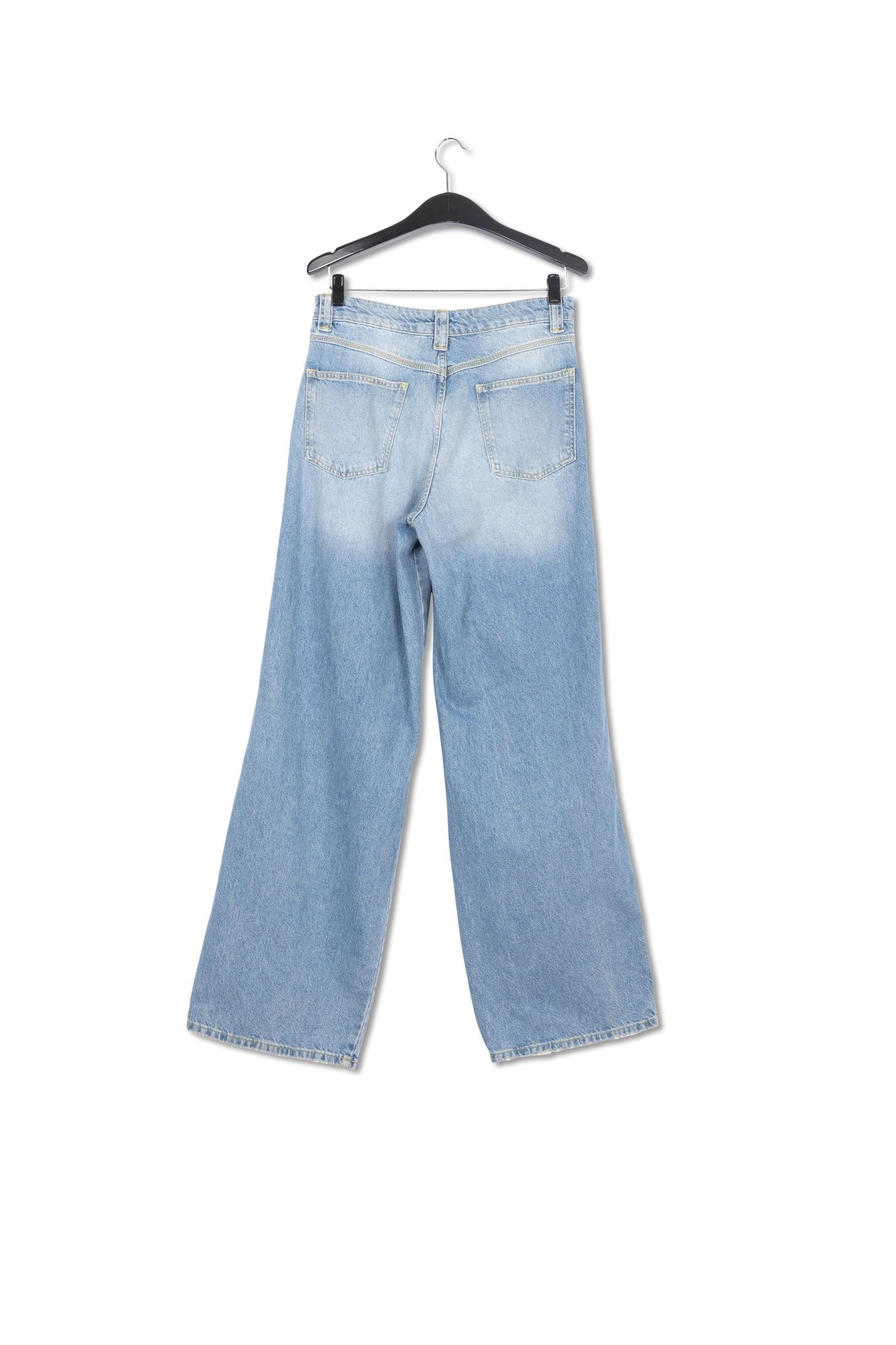 Distressed wide-leg blue jeans RE—SSENTIEL | Essentiel second hand