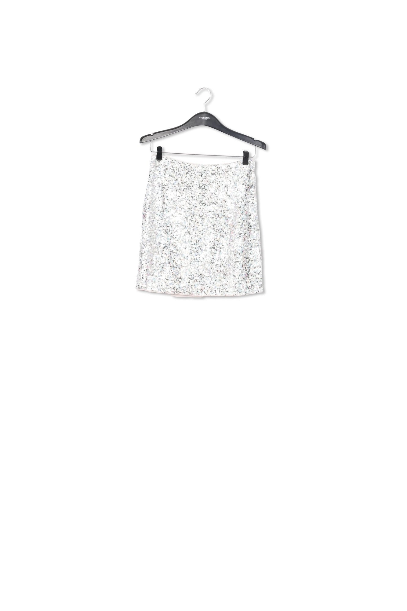 Silver sequin-embellished mini skirt RE—SSENTIEL | Essentiel second hand
