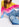 Yellow, pink and blue v pattern sweater Faume - seconde main