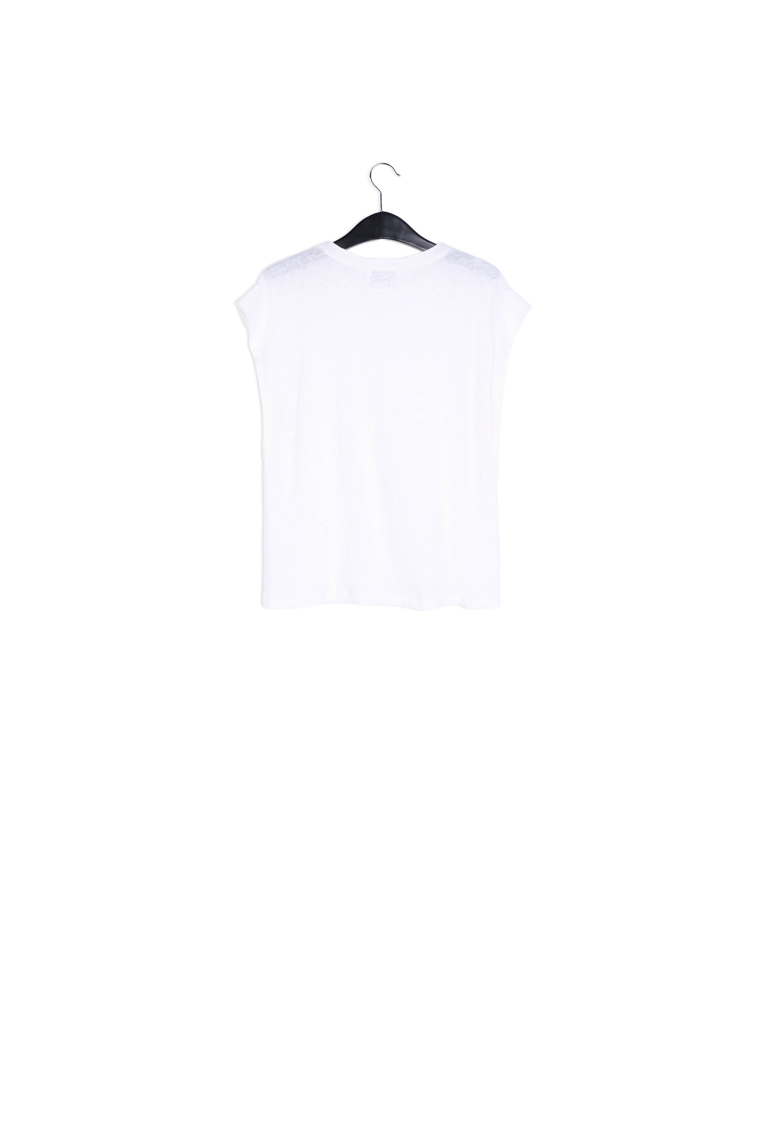Off-white linen relaxed-fit T-shirt RE—SSENTIEL | Essentiel second hand
