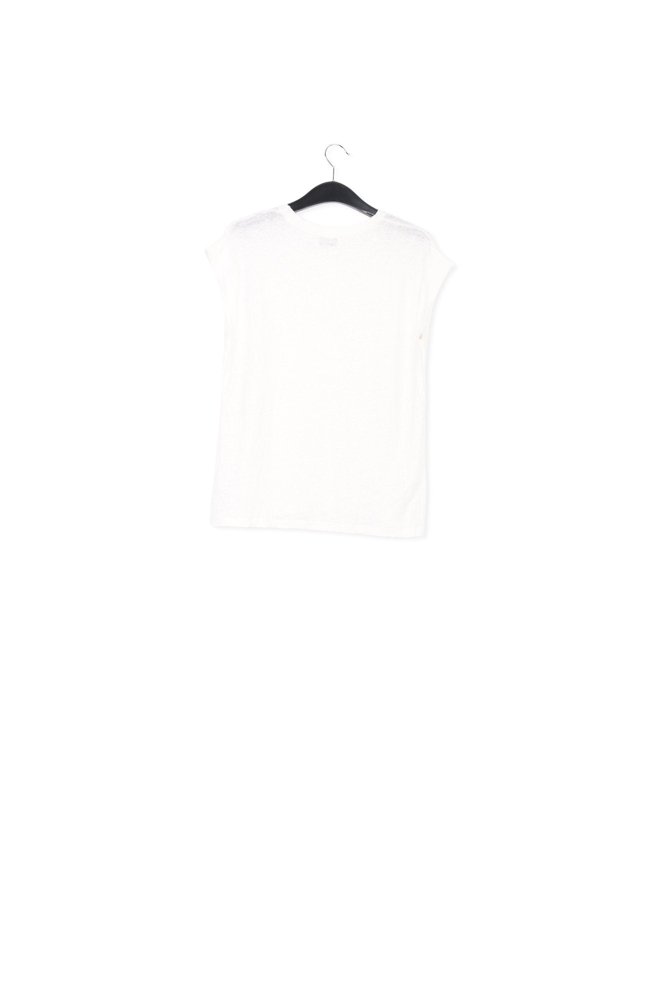 Off-white linen relaxed-fit T-shirt RE—SSENTIEL | Essentiel second hand