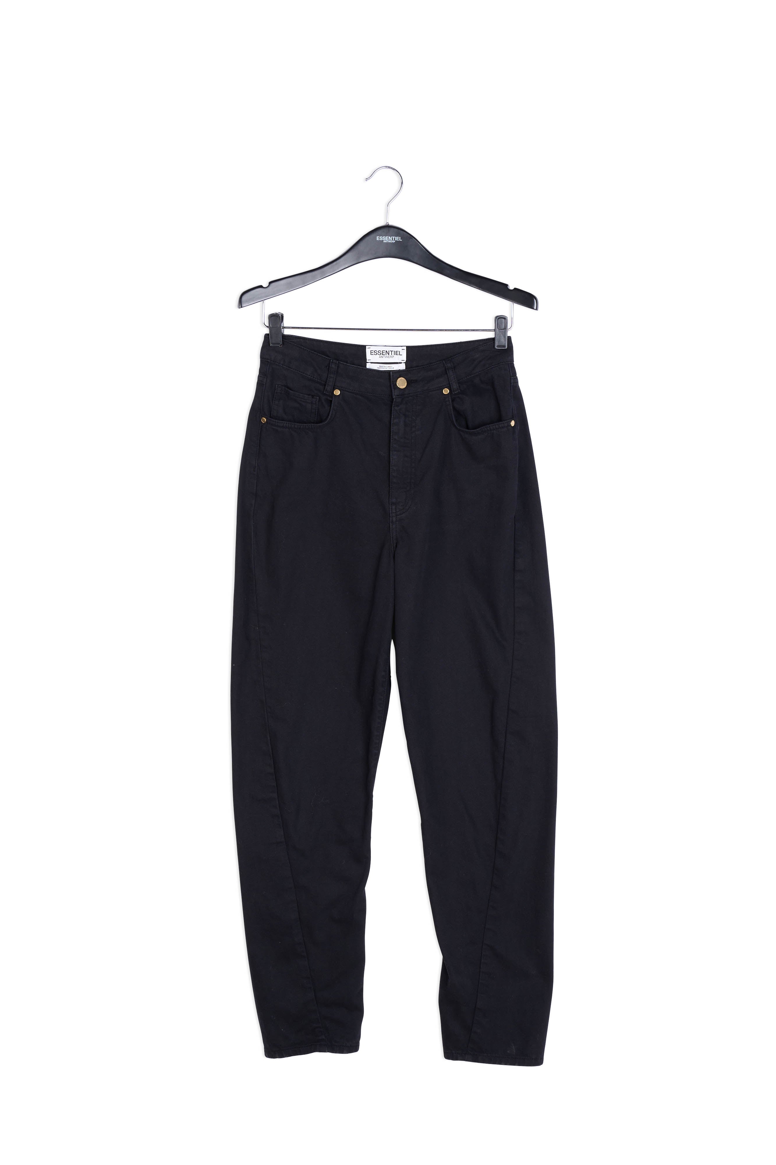 Black high-rise tapered jeans RE—SSENTIEL | Essentiel second hand
