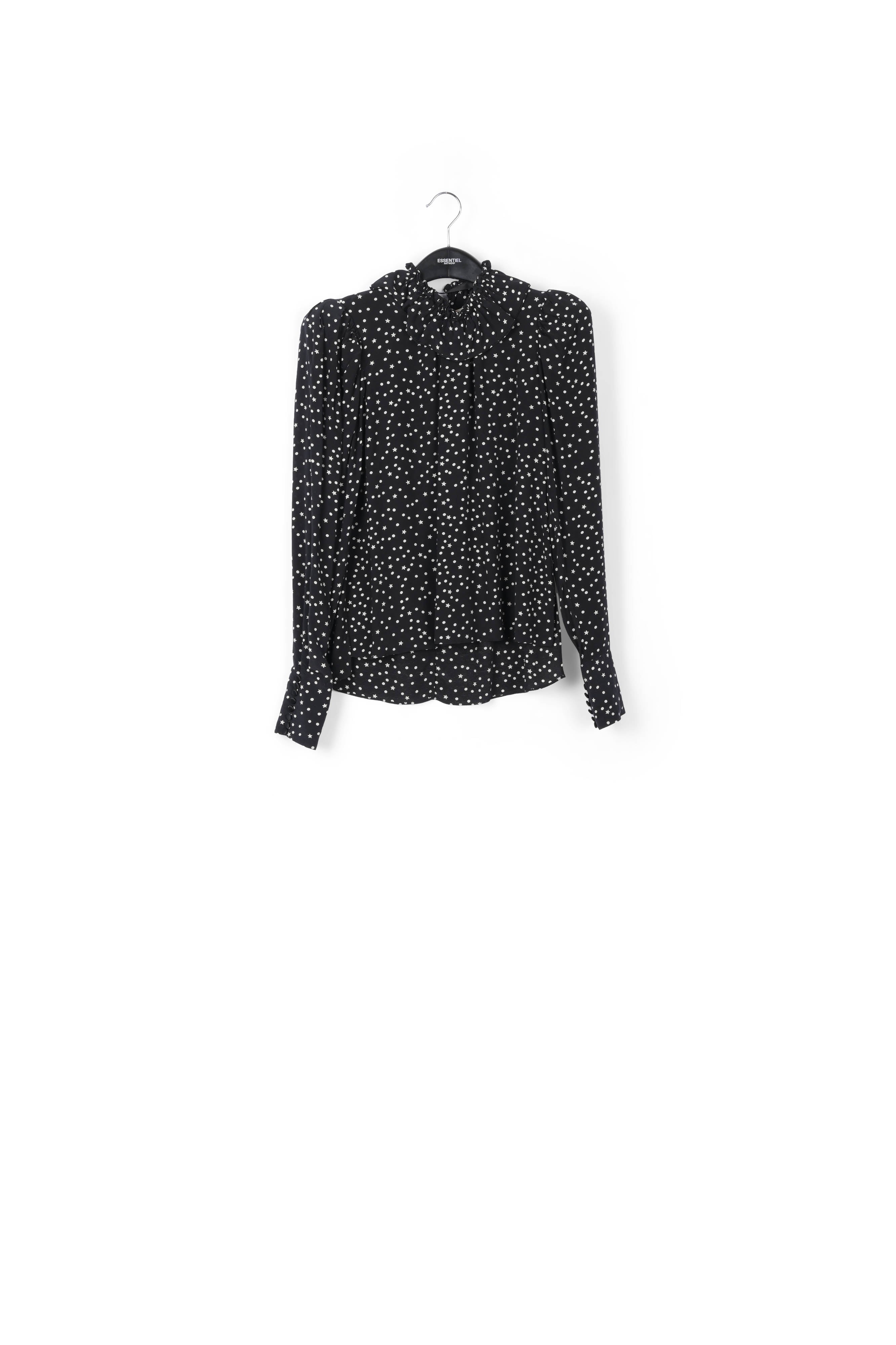 Black polka dot top RE—SSENTIEL | Essentiel second hand