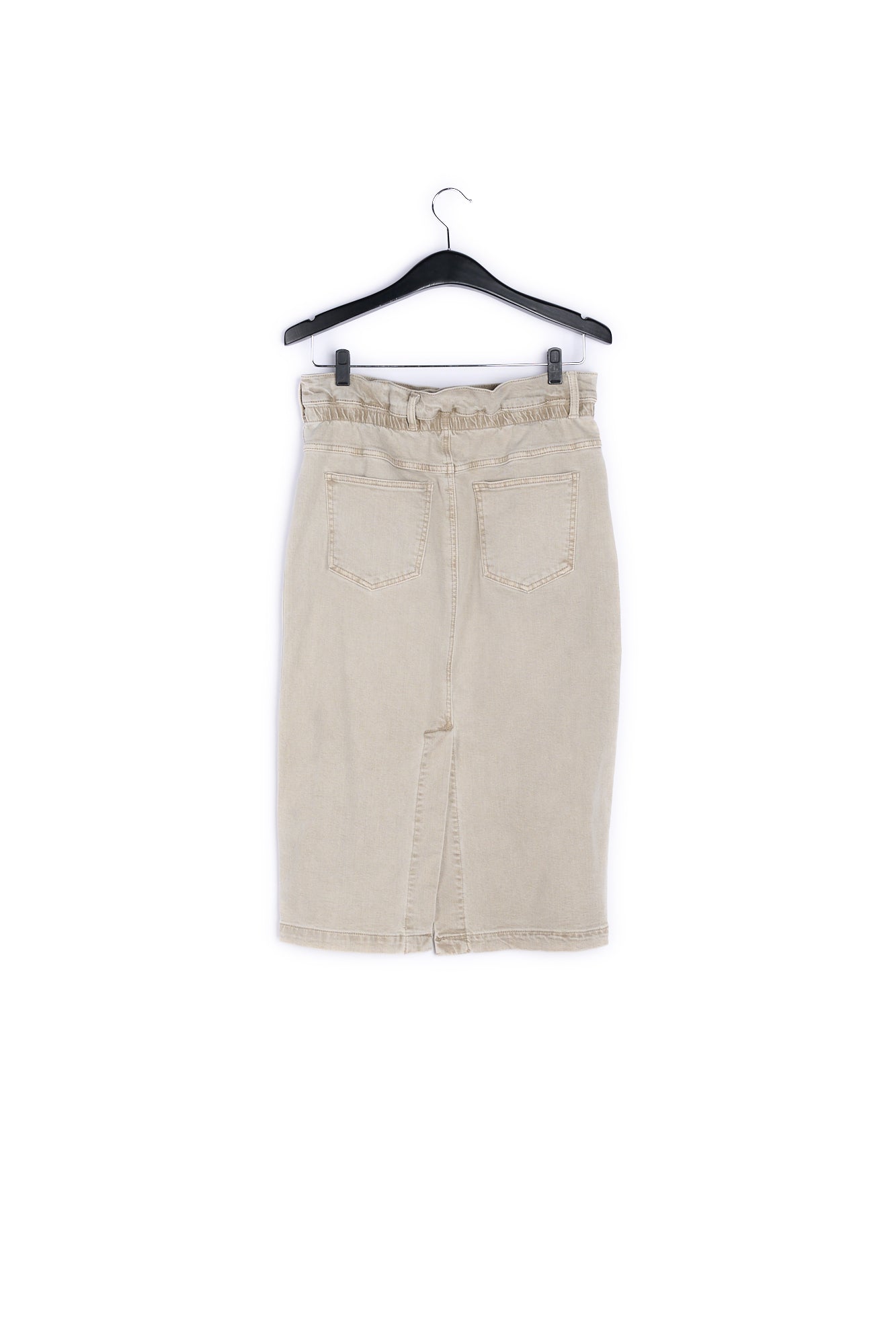 Beige denim pencil skirt RE—SSENTIEL | Essentiel second hand