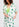 Witte hemdjurk met blauw en groene bloemenprint Faume - seconde main