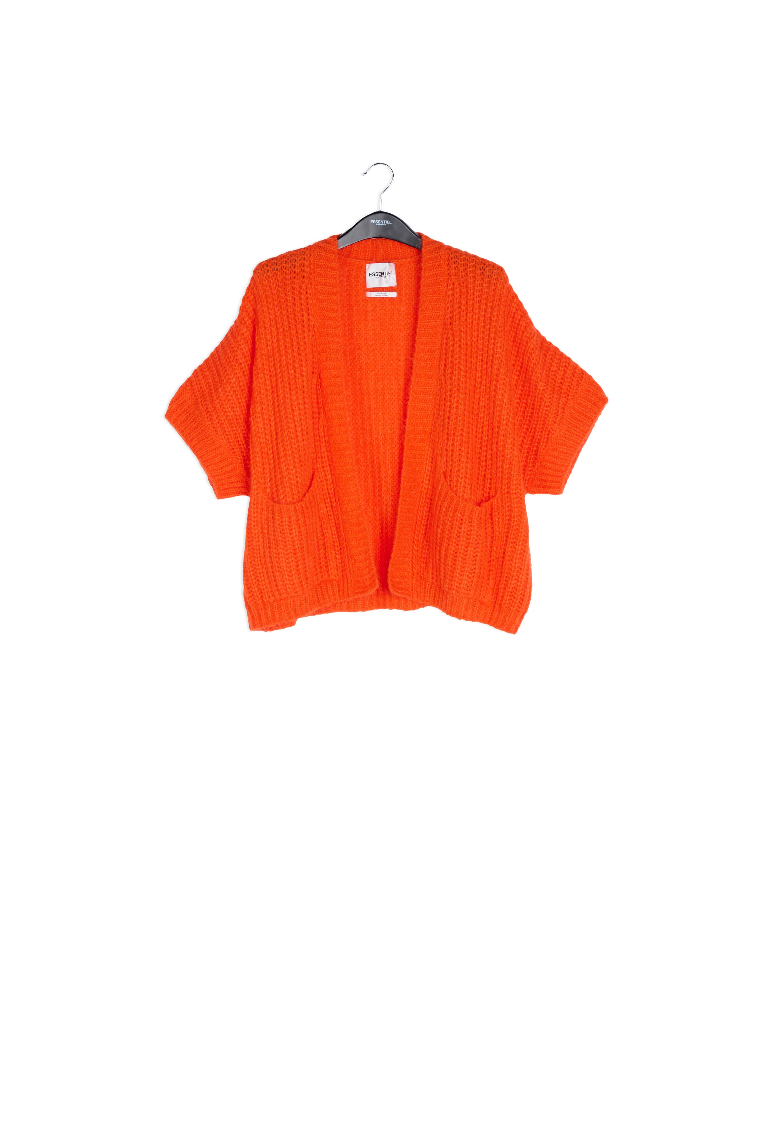 Cardigan orange en mohair mélangé RE—SSENTIEL | Essentiel second hand