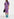 Purple lurex short-sleeved sweater Faume - seconde main