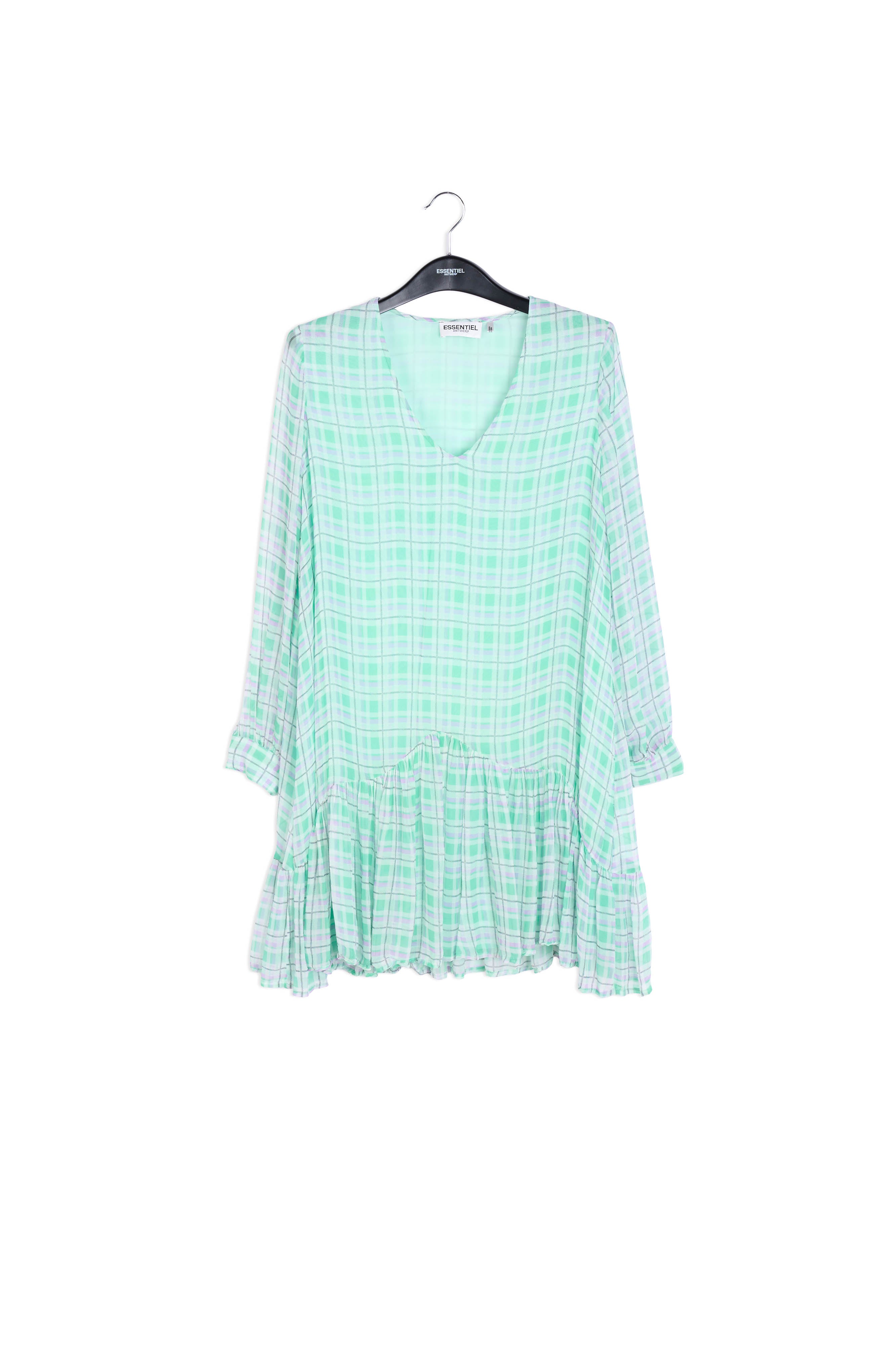 Green and lilac check mini dress RE—SSENTIEL | Essentiel second hand