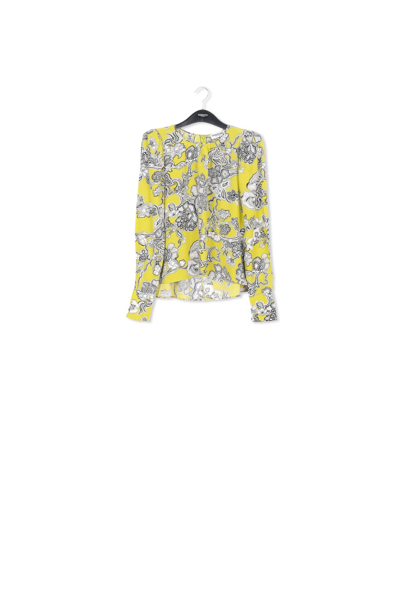 Lime green floral-print top RE—SSENTIEL | Essentiel second hand