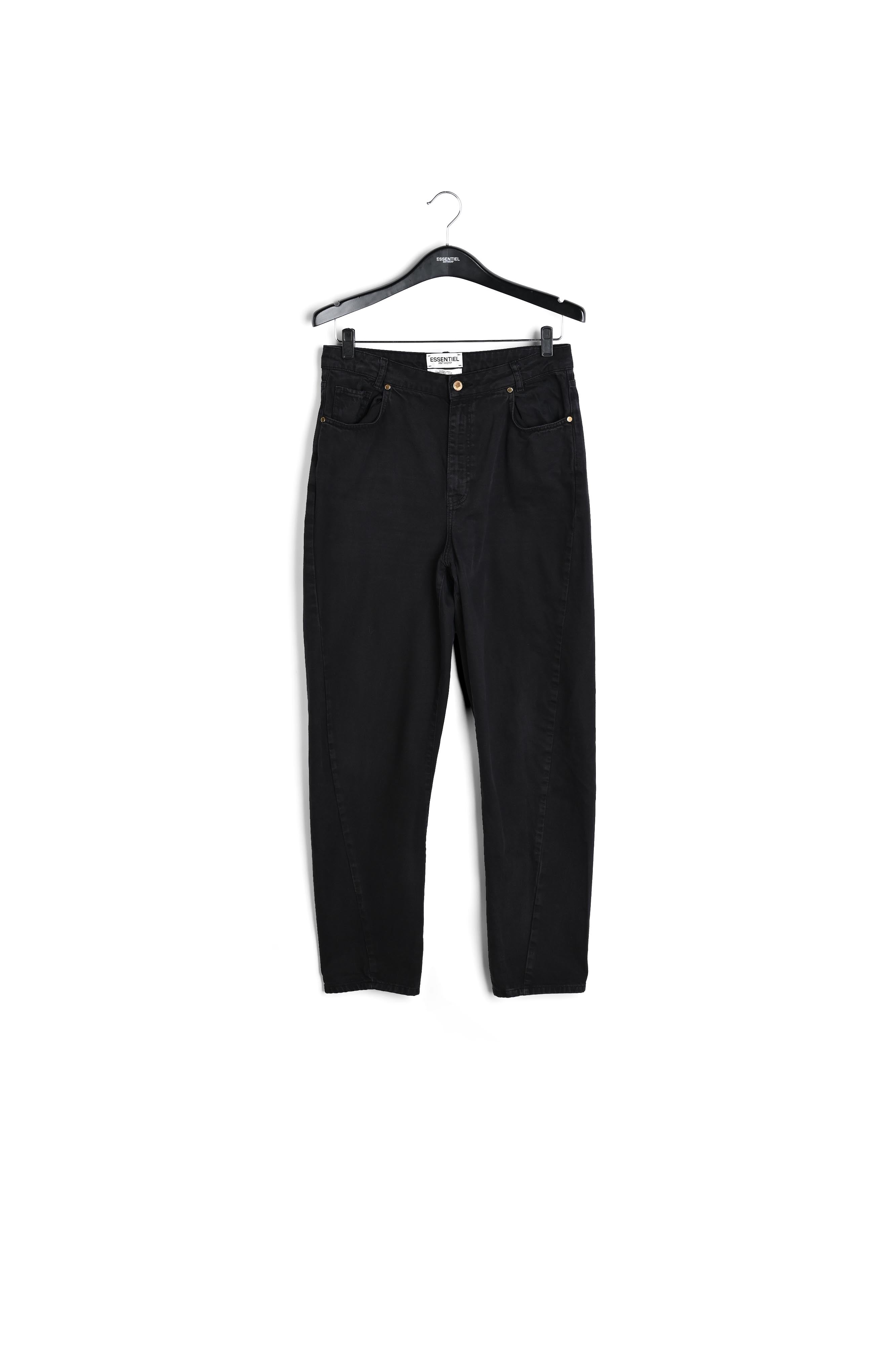 Black high-rise tapered jeans RE—SSENTIEL | Essentiel second hand