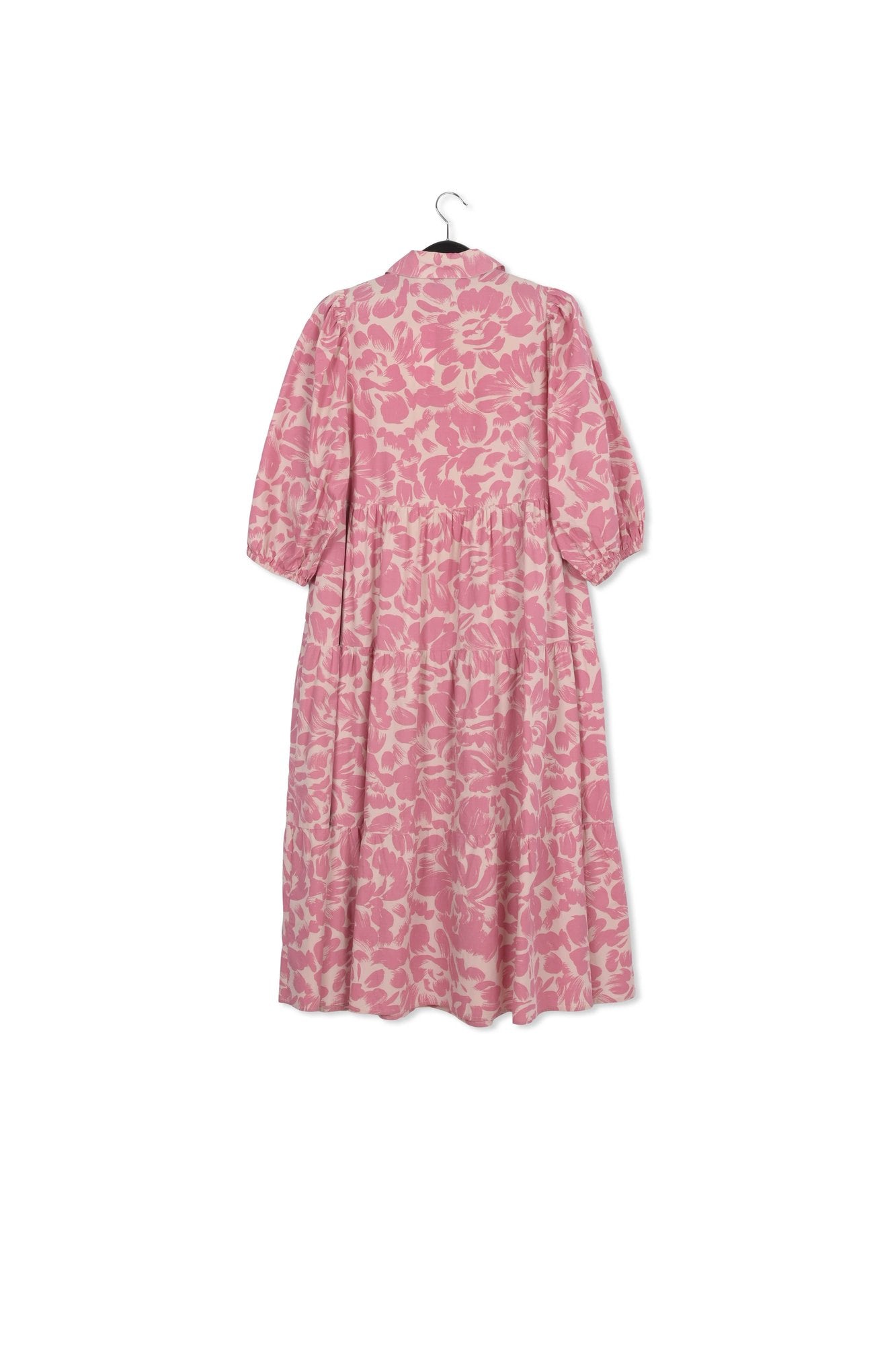 Lilac and light pink floral-print maxi dress RE—SSENTIEL | Essentiel second hand