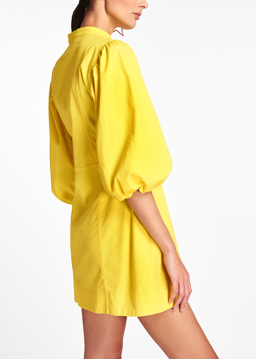 Mini-robe jaune en coton sergé RE—SSENTIEL | Essentiel second hand