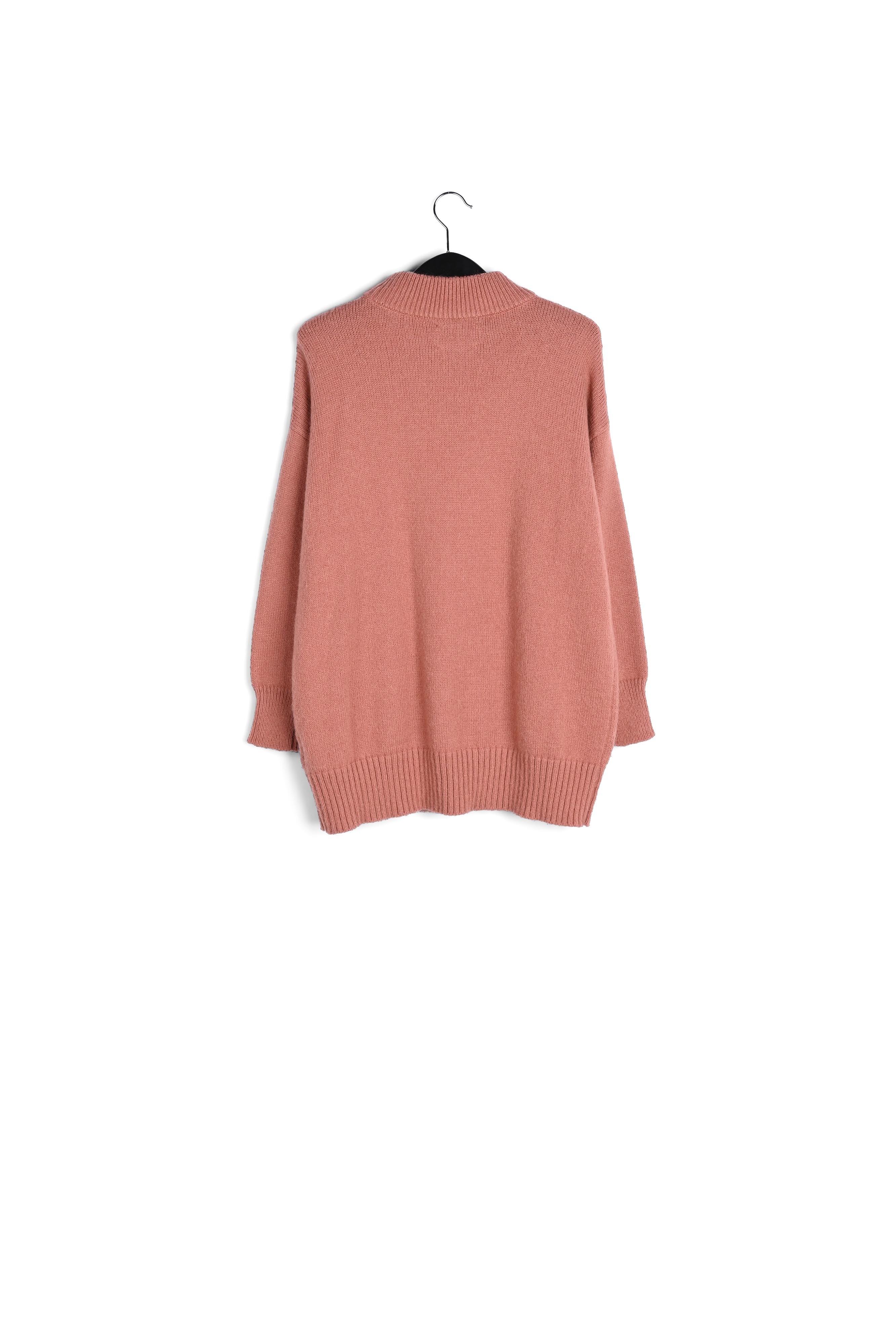 Long loose-fit lime pink sweater RE—SSENTIEL | Essentiel second hand