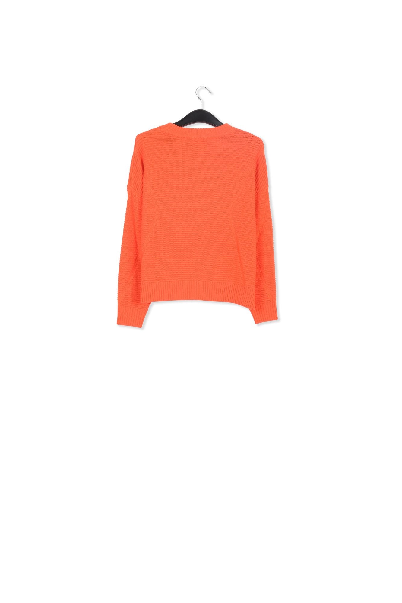 Orange rib-knitted sweater RE—SSENTIEL | Essentiel second hand