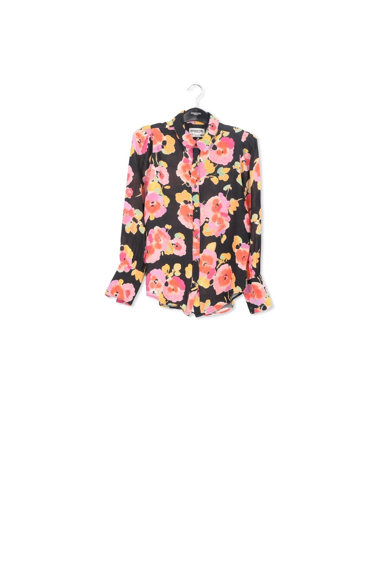 Chemise noire à imprimé floral RE—SSENTIEL | Essentiel second hand