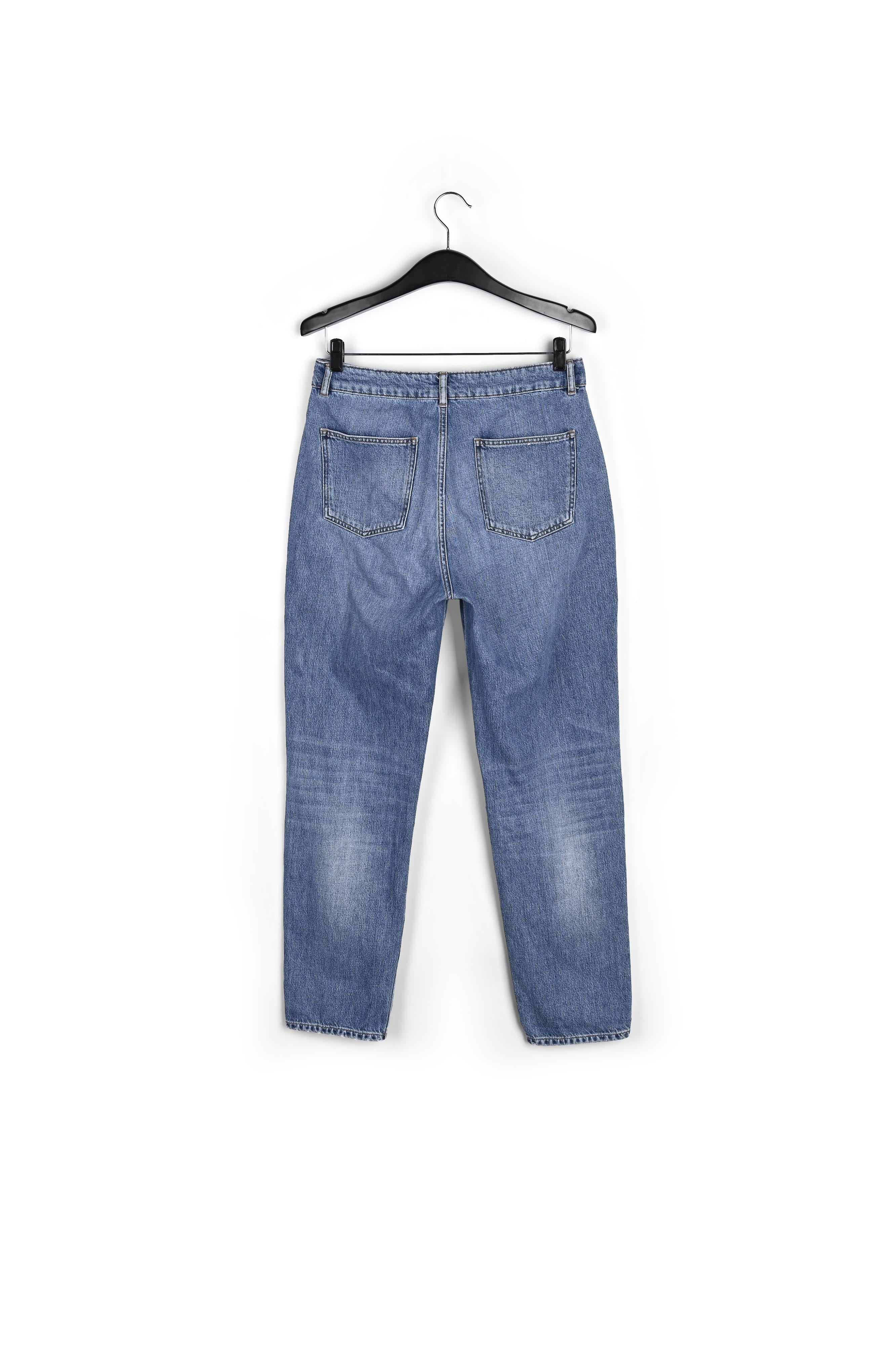 Blauwe afgewassen jeans met wijde snit RE—SSENTIEL | Essentiel second hand
