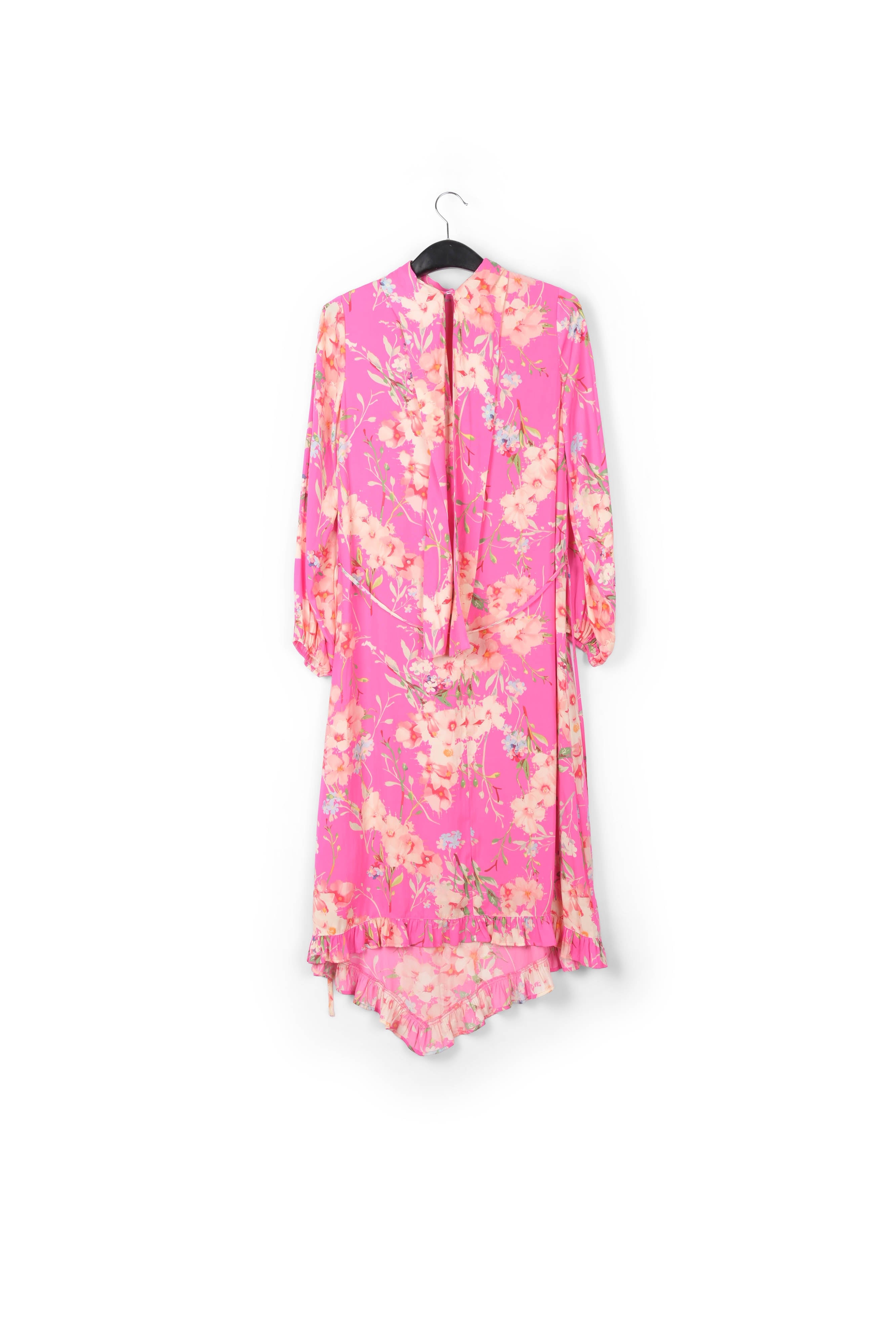 Robe florale rose avec nœud RE—SSENTIEL | Essentiel second hand