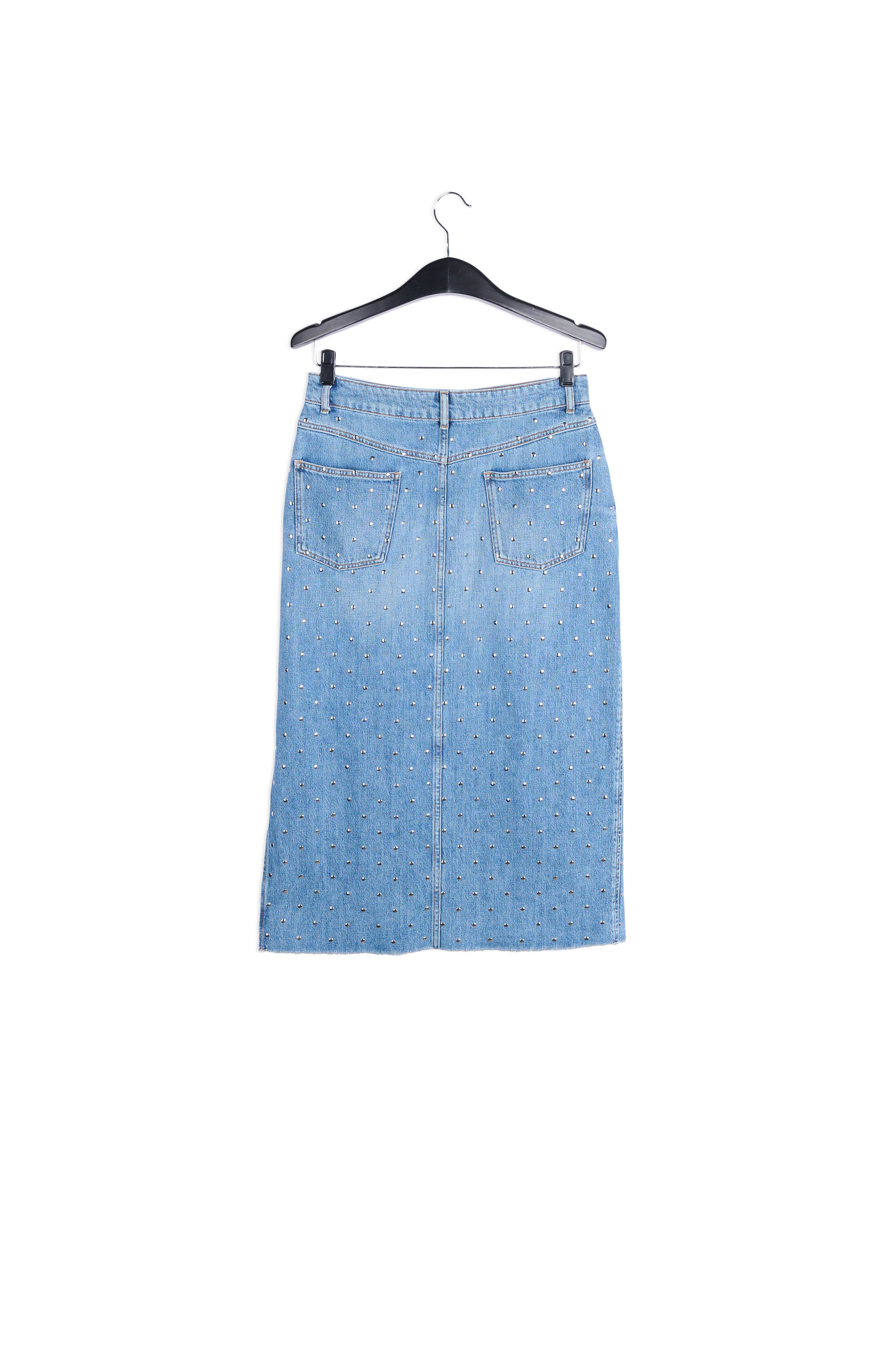 Studded denim pencil skirt RE—SSENTIEL | Essentiel second hand