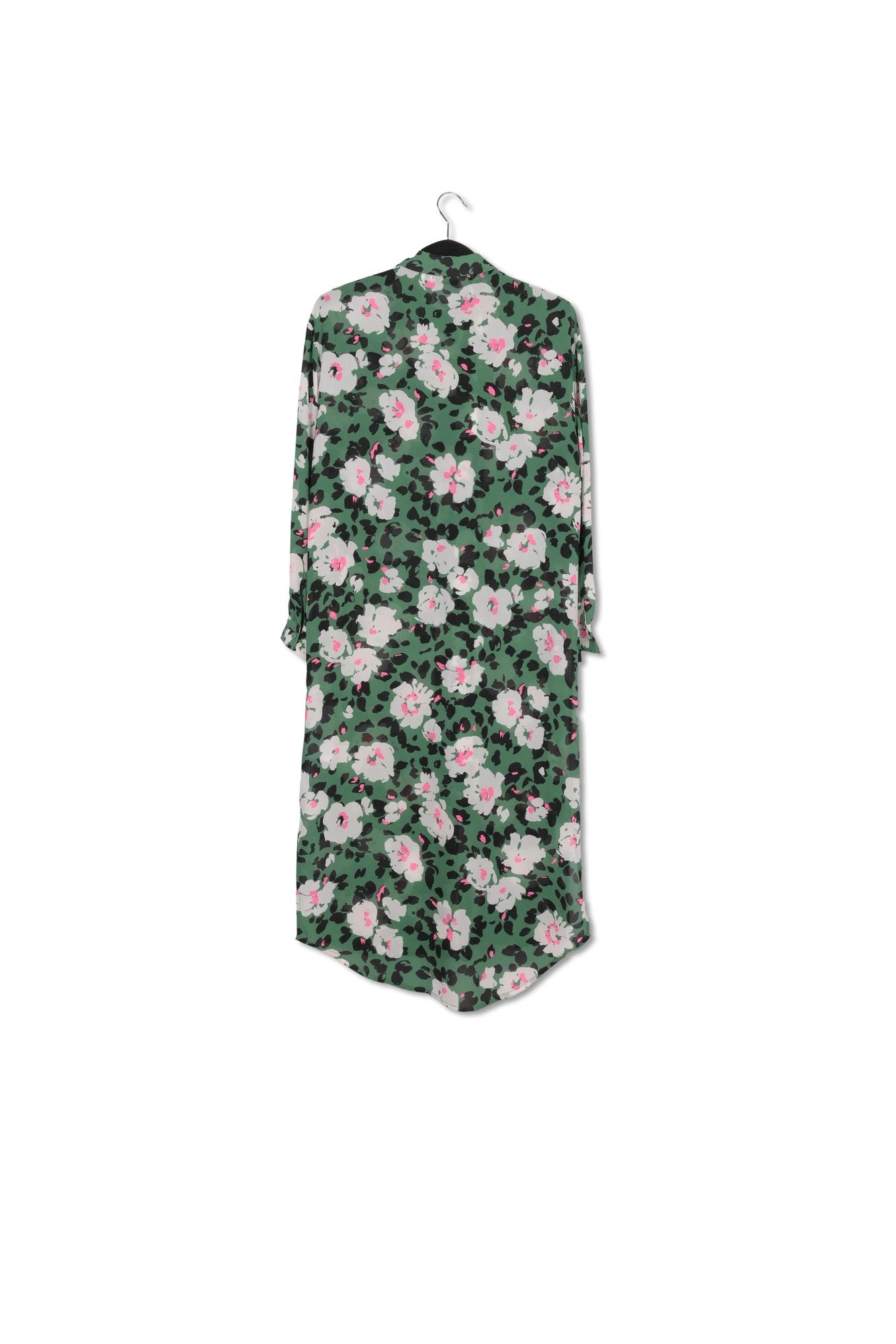 Green floral-print shirt dress RE—SSENTIEL | Essentiel second hand