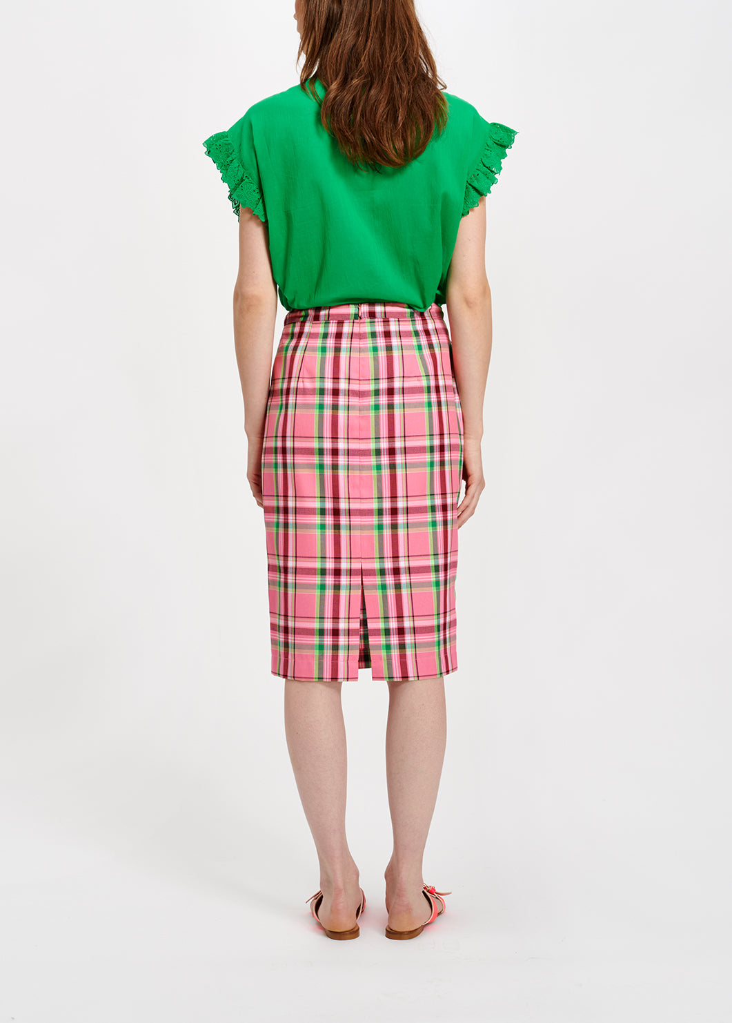 Groene top met ruches RE—SSENTIEL | Essentiel second hand