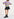 Purple, mint green and beige striped knit sweater Faume - seconde main